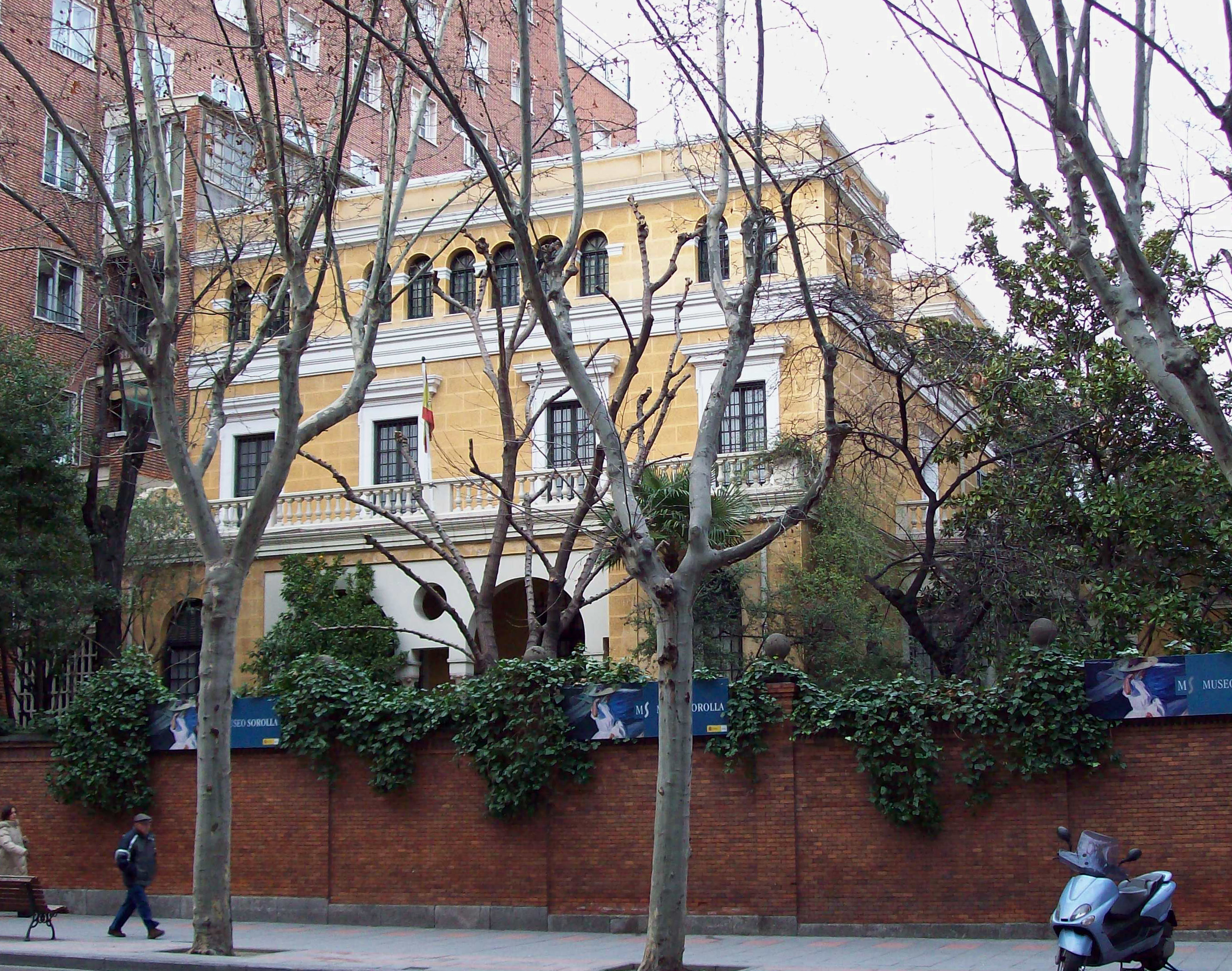 Façade of Sorolla Museum, at 37 Paseo del General Martínez Campos (street, Chamberí district) in Madrid (Spain).