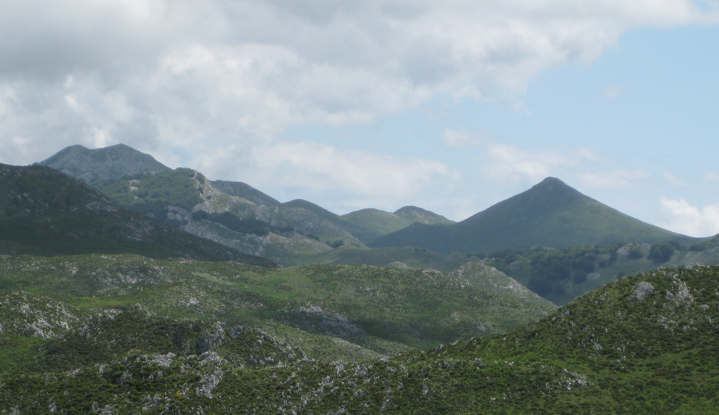 Peña Turbina (left) and Peña Llacia, Sierra de Cuera, Spain