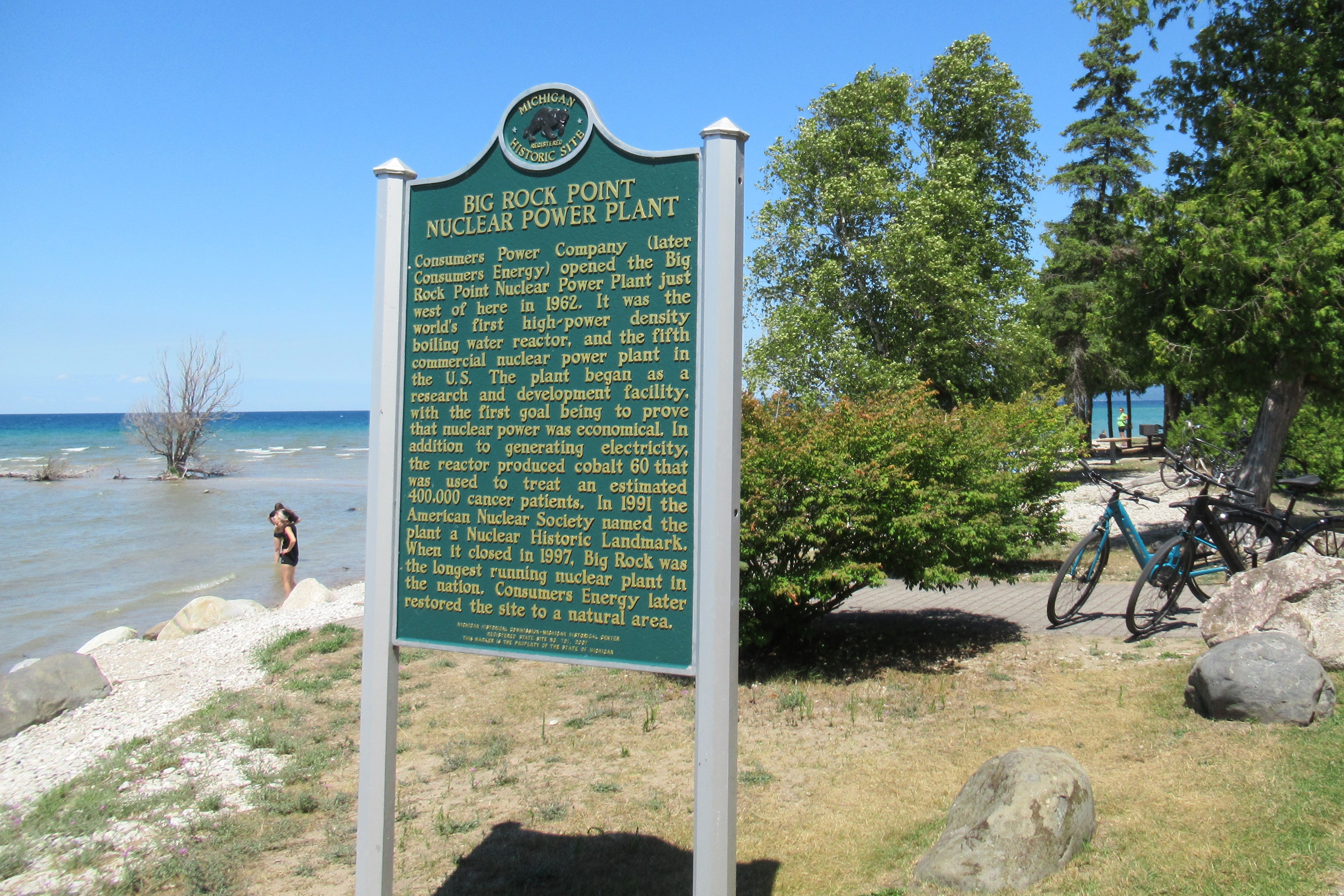 Big Rock Point Nuclear Power Plant historic marker (Michigan)