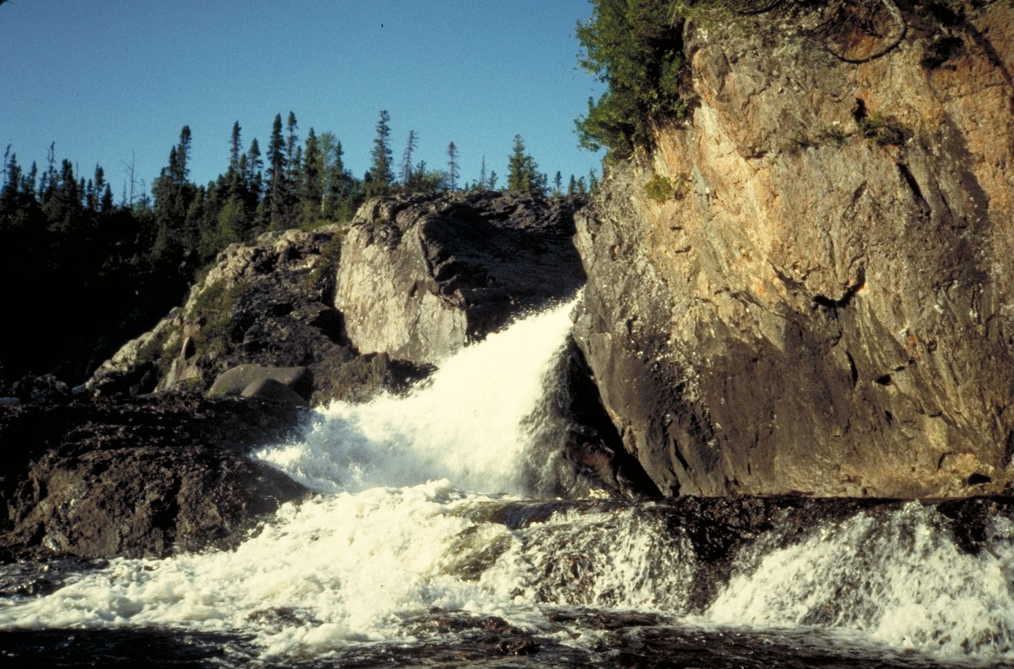 Waterfalls of Ontario's Cascade River in Canada's Pukaskwa National Park on Lake Superior