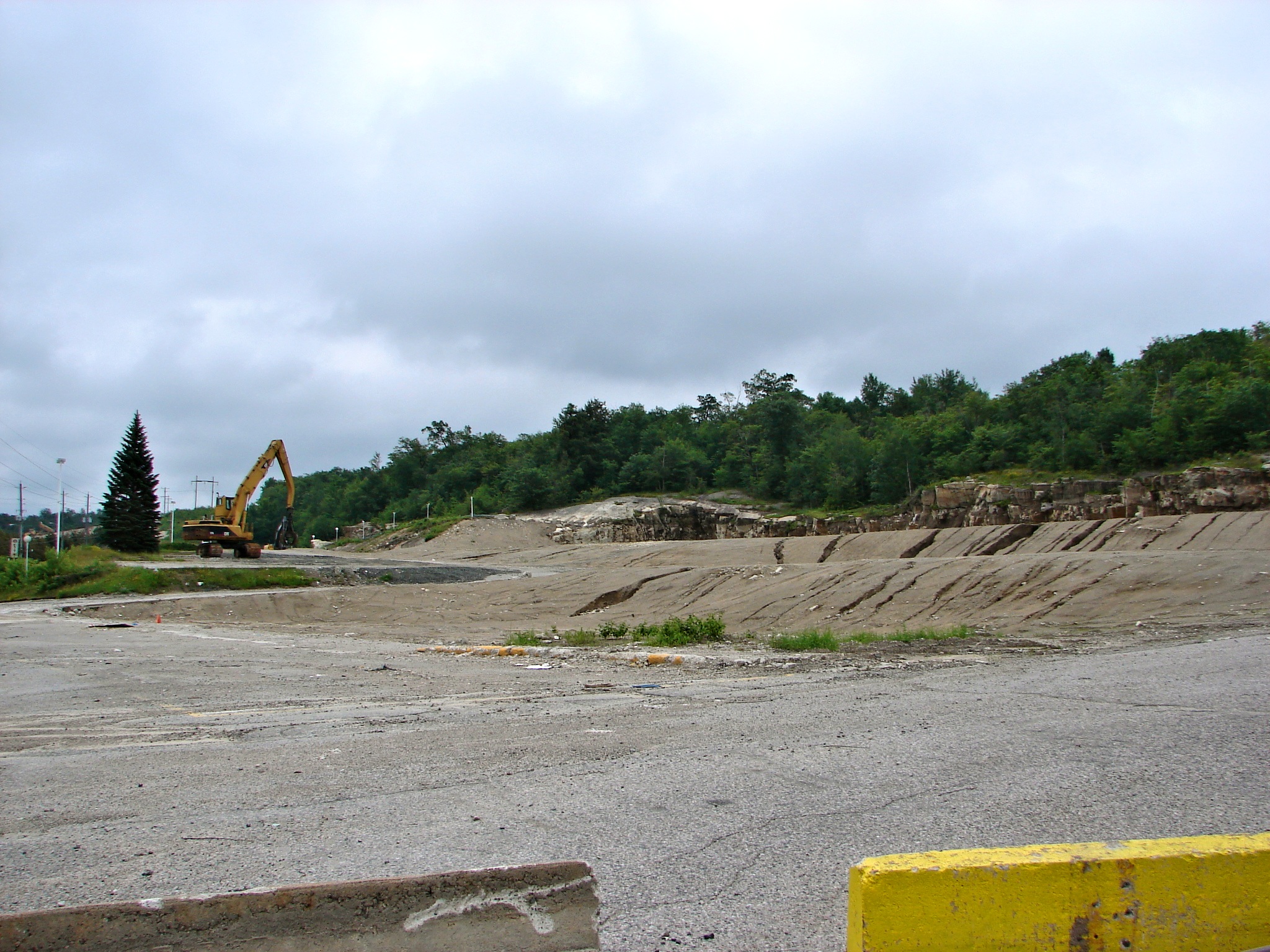 Site of the former Algo Centre Mall after demolition in spring 2013, Elliot Lake, Ontario, Canada