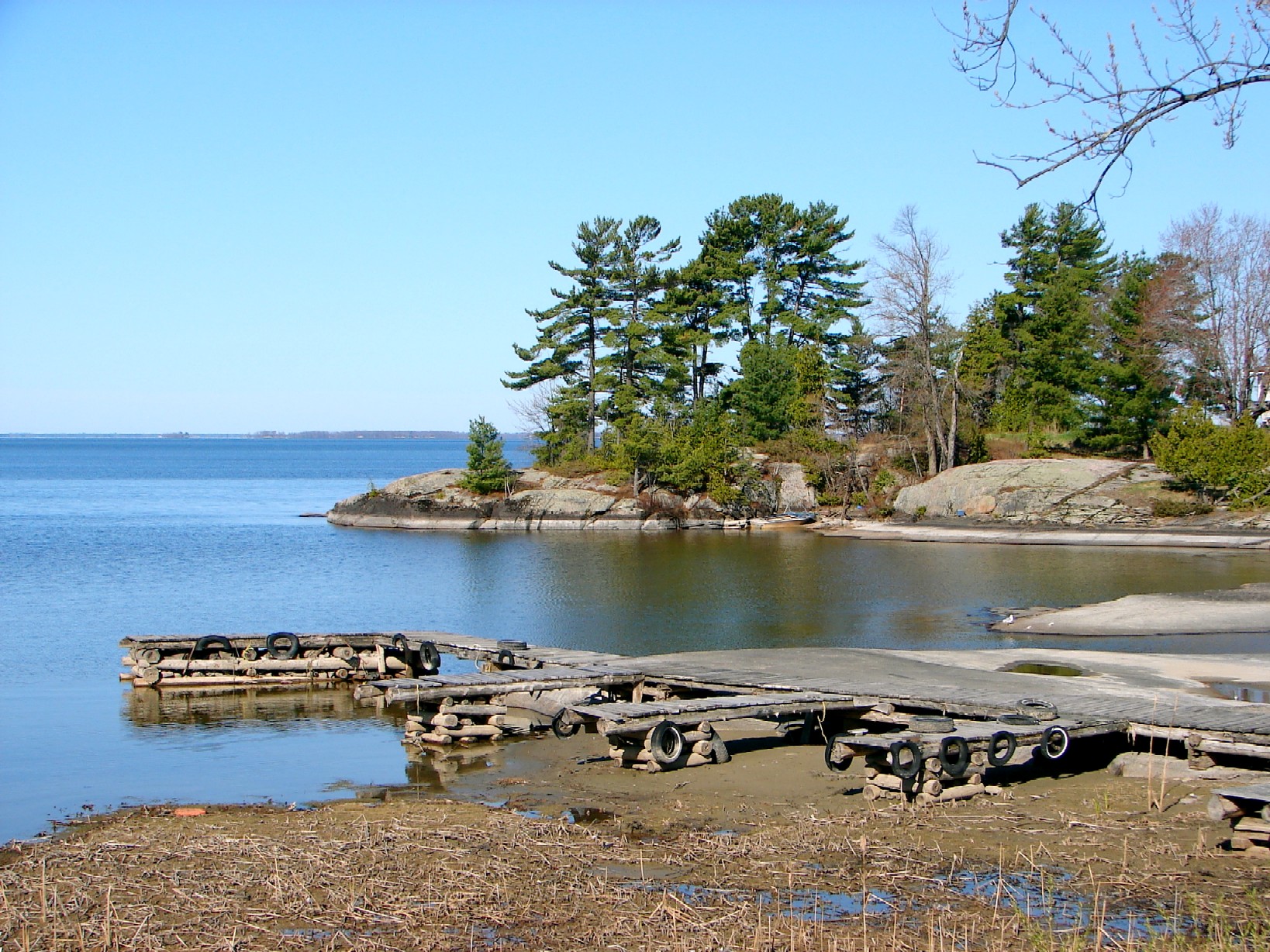Garden Village with Lake Nipissing in background, Ontario, Canada