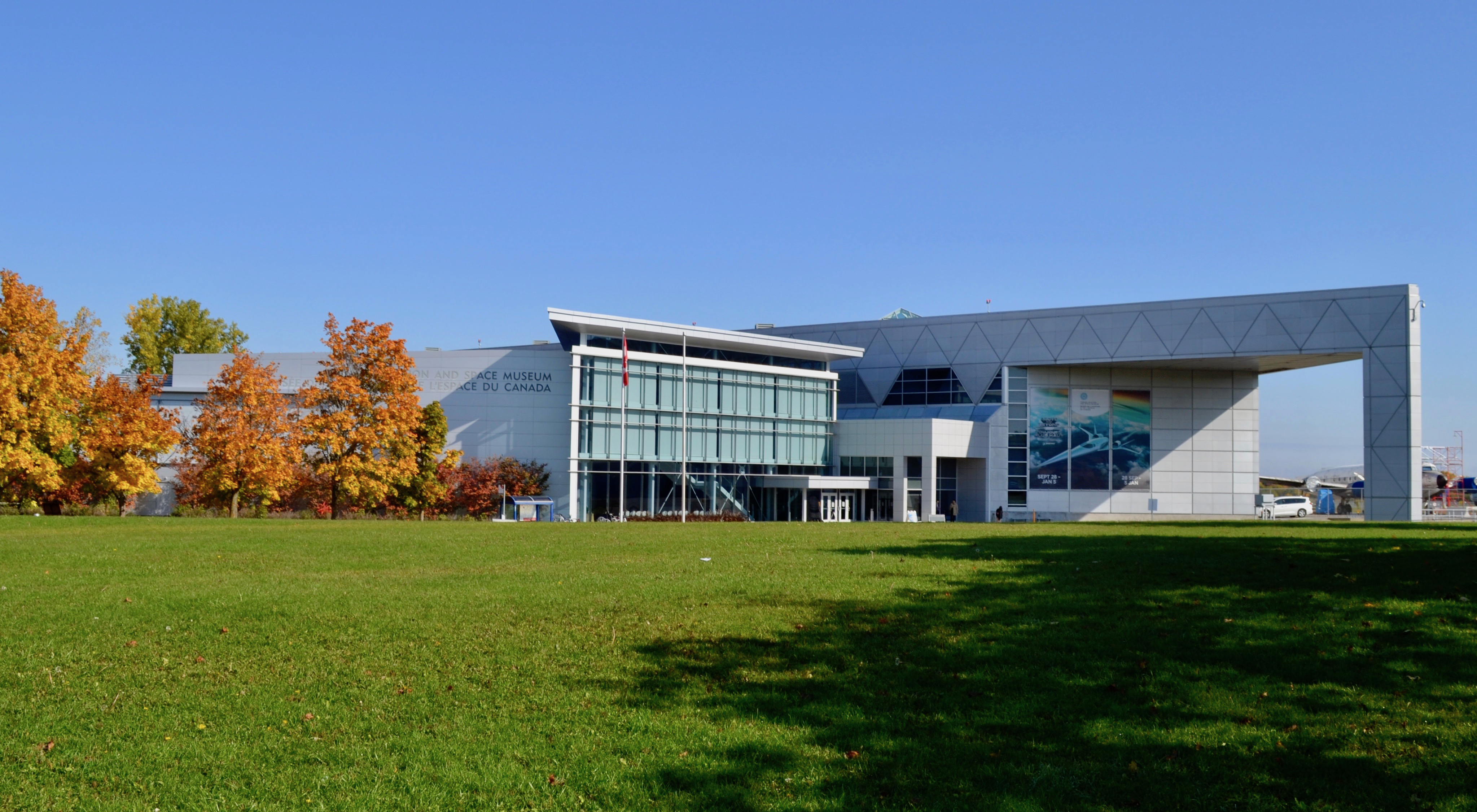 Main building of the Canada Aviation and Space Museum in mid-October 2019