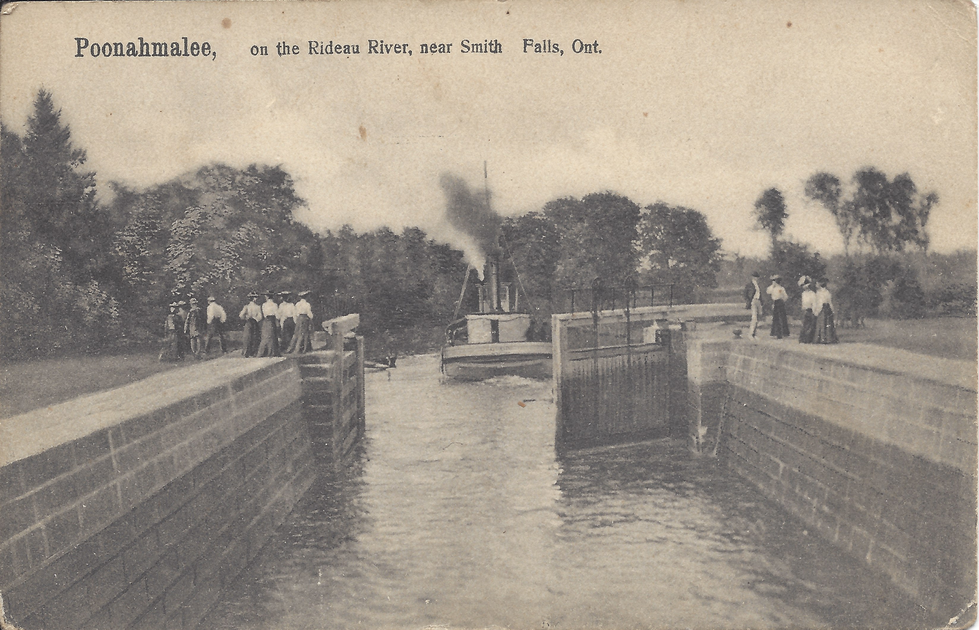 Postcard depicting Poonahmalee lock dated October 15, 1906