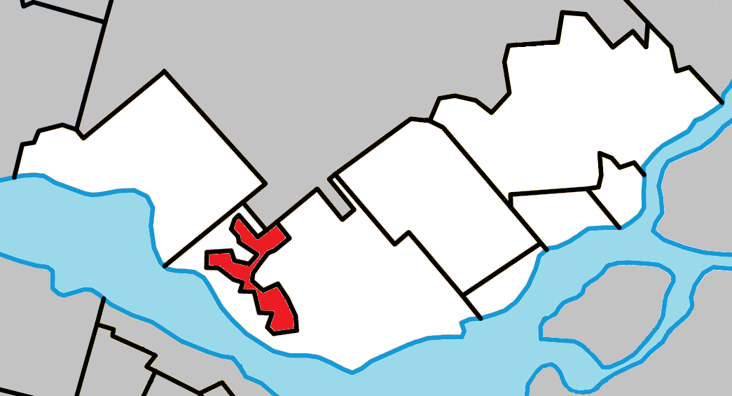 Location of Kanesatake, Quebec within Deux-Montagnes Regional County Municipality.