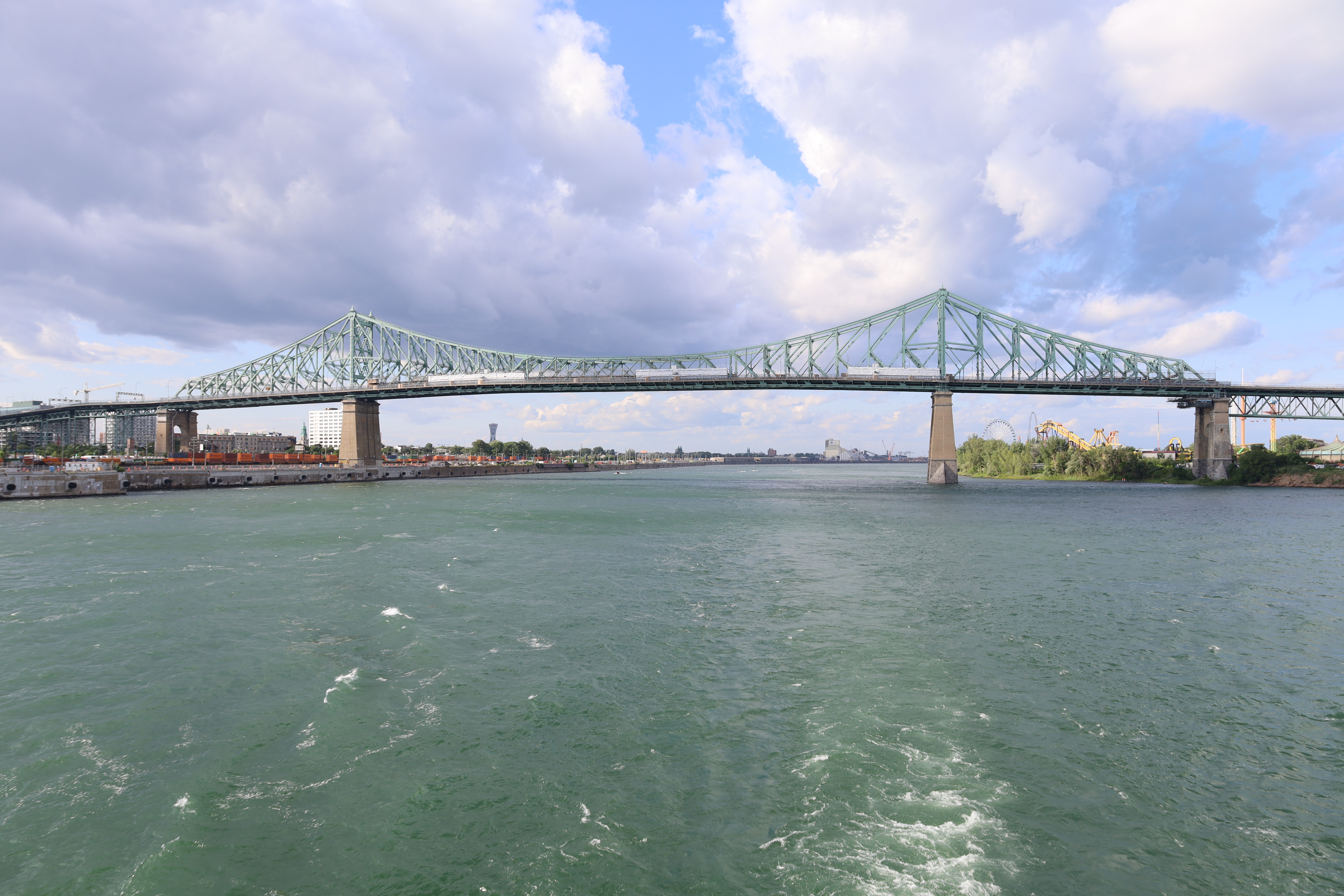 Jacques Cartier Bridge over the St. Lawrence River in Montreal, Quebec in 2023