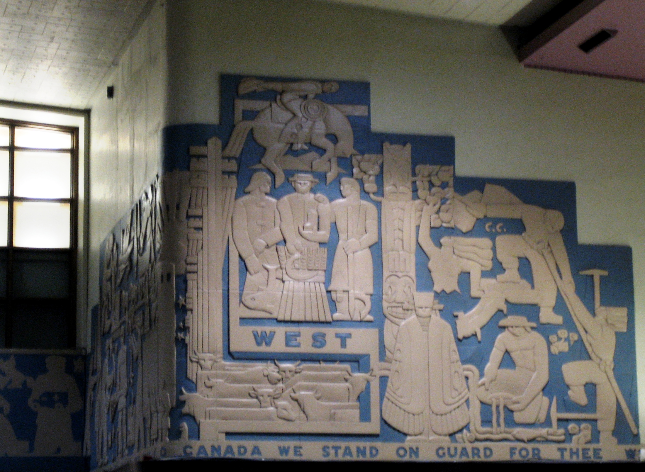 Central train station, west corner art, Montreal

Photo by uploader