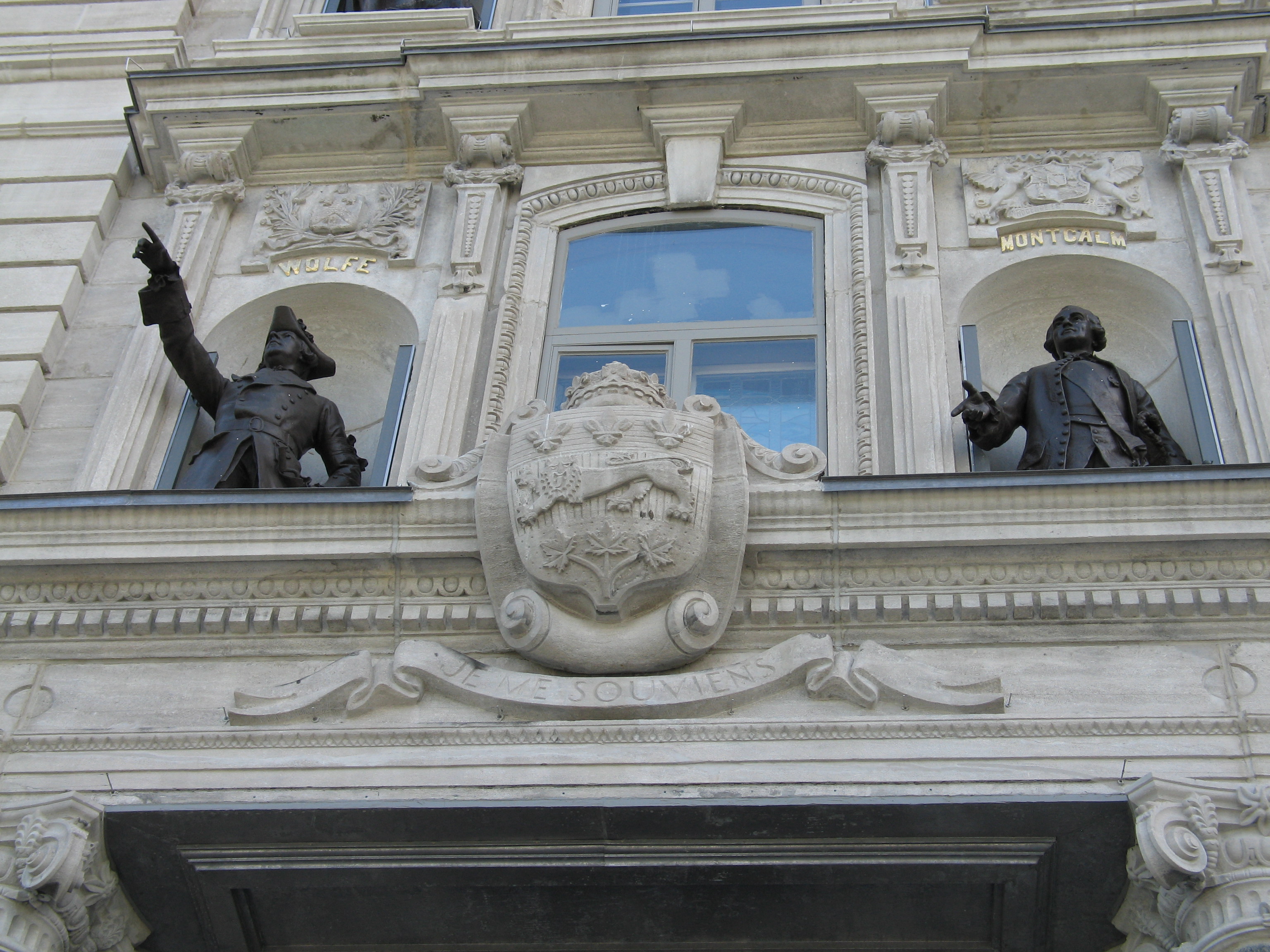 Façade of the National Assembly building in Quebec City.
