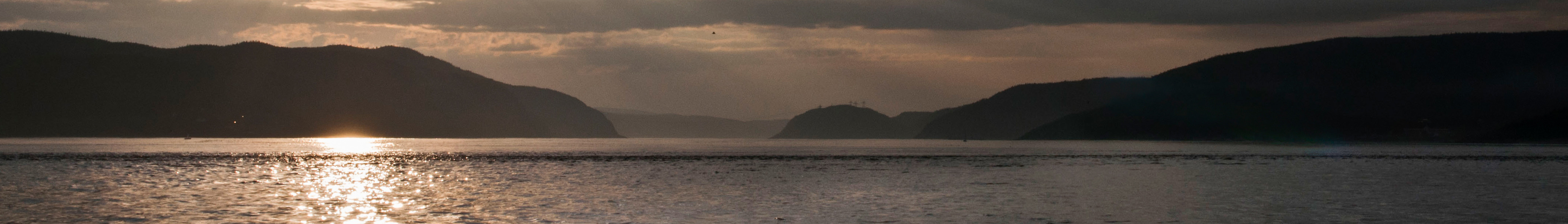 Couché de soleil sur le parc marin du Saguenay–Saint-Laurent