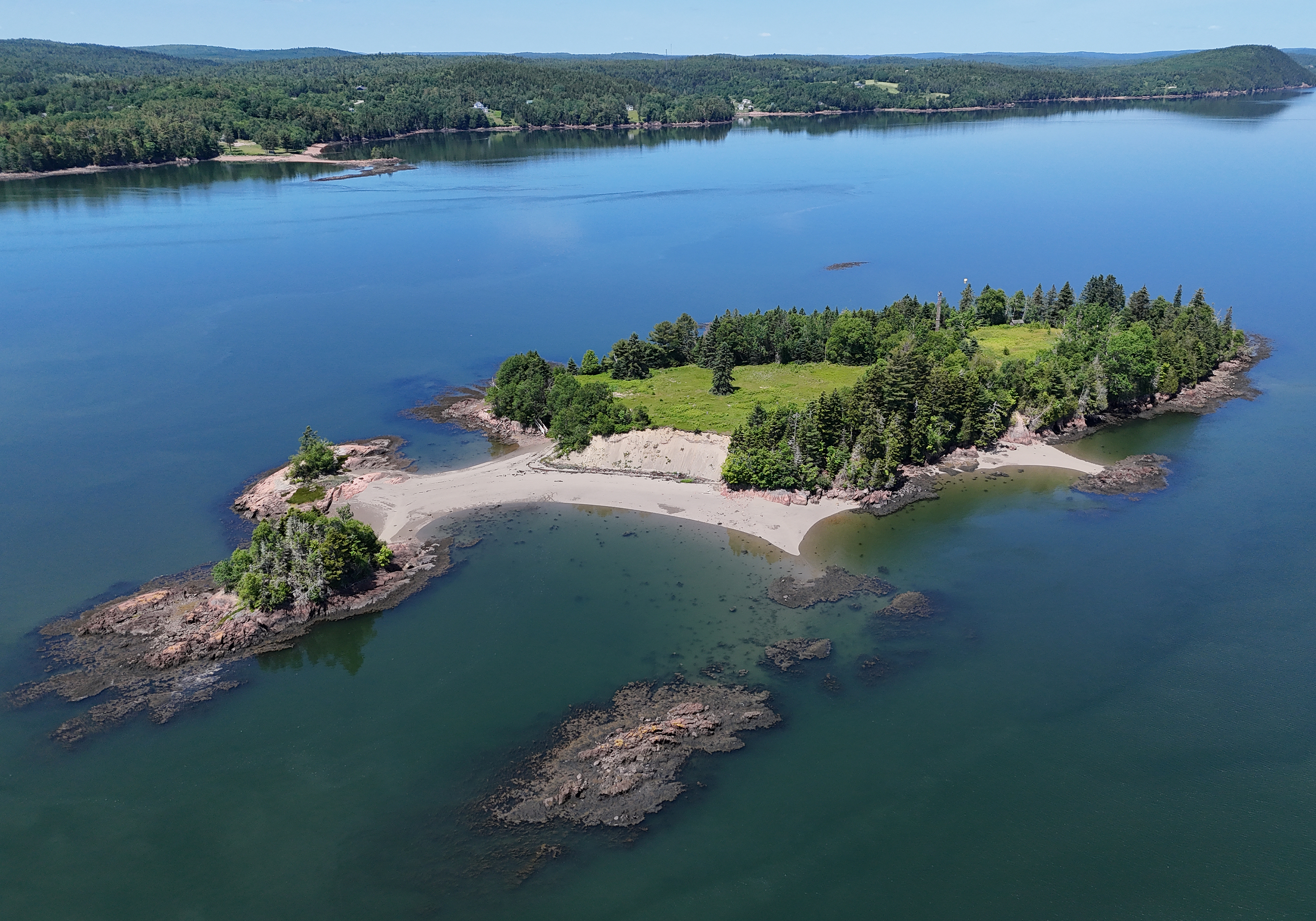 Aerial view of Saint Croix Island, Maine