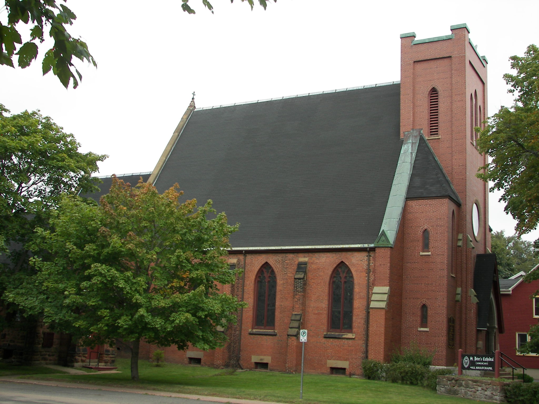 A view of St. Peter's Cathedral in w:Charlottetown, as seen from Rochford Street.