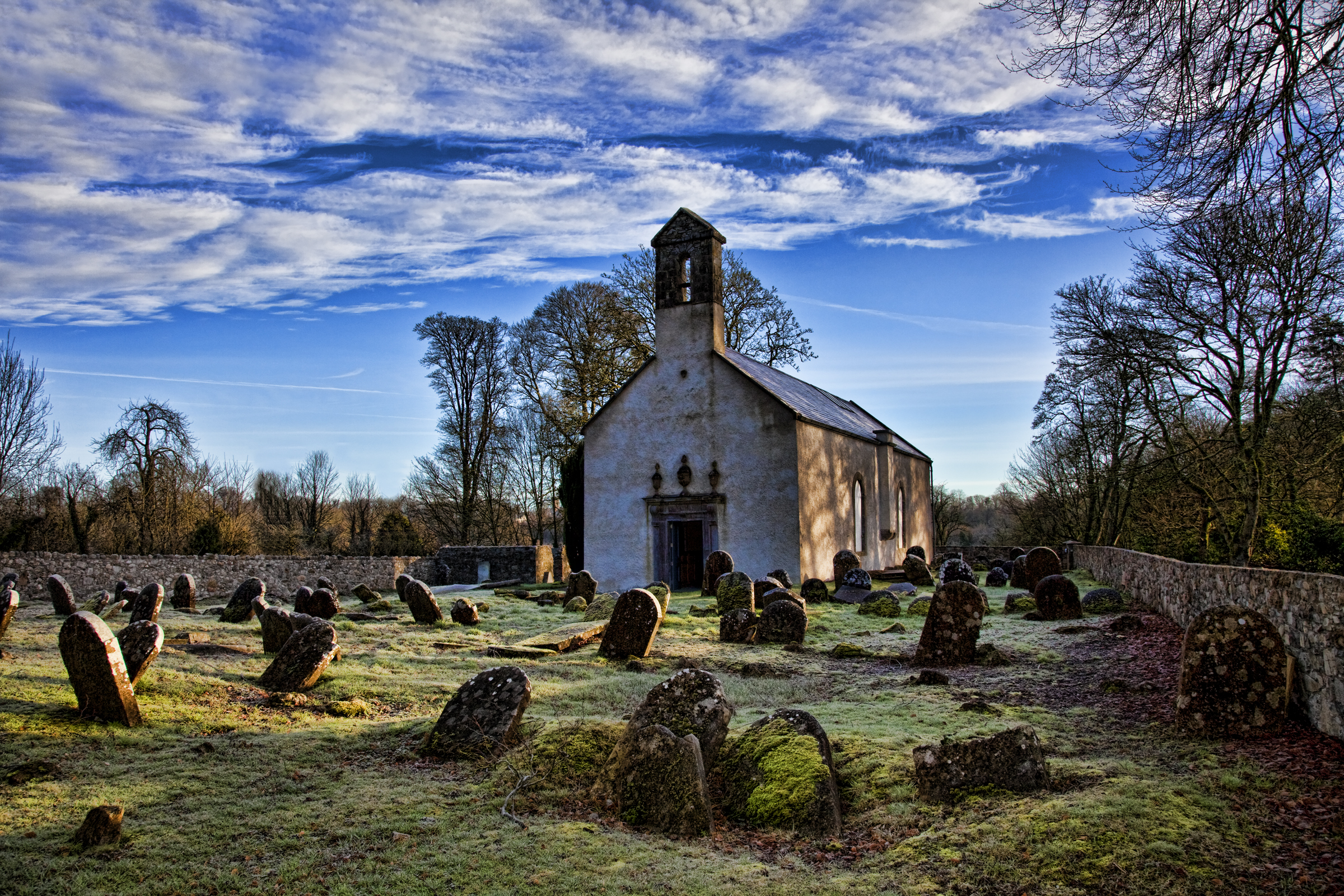 Durrow Abbey on a frosty winter morning in Mid January 2013 in Durrow, County Offaly