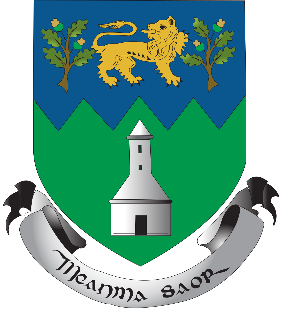 The coat of arms of County Wicklow in the Republic of Ireland