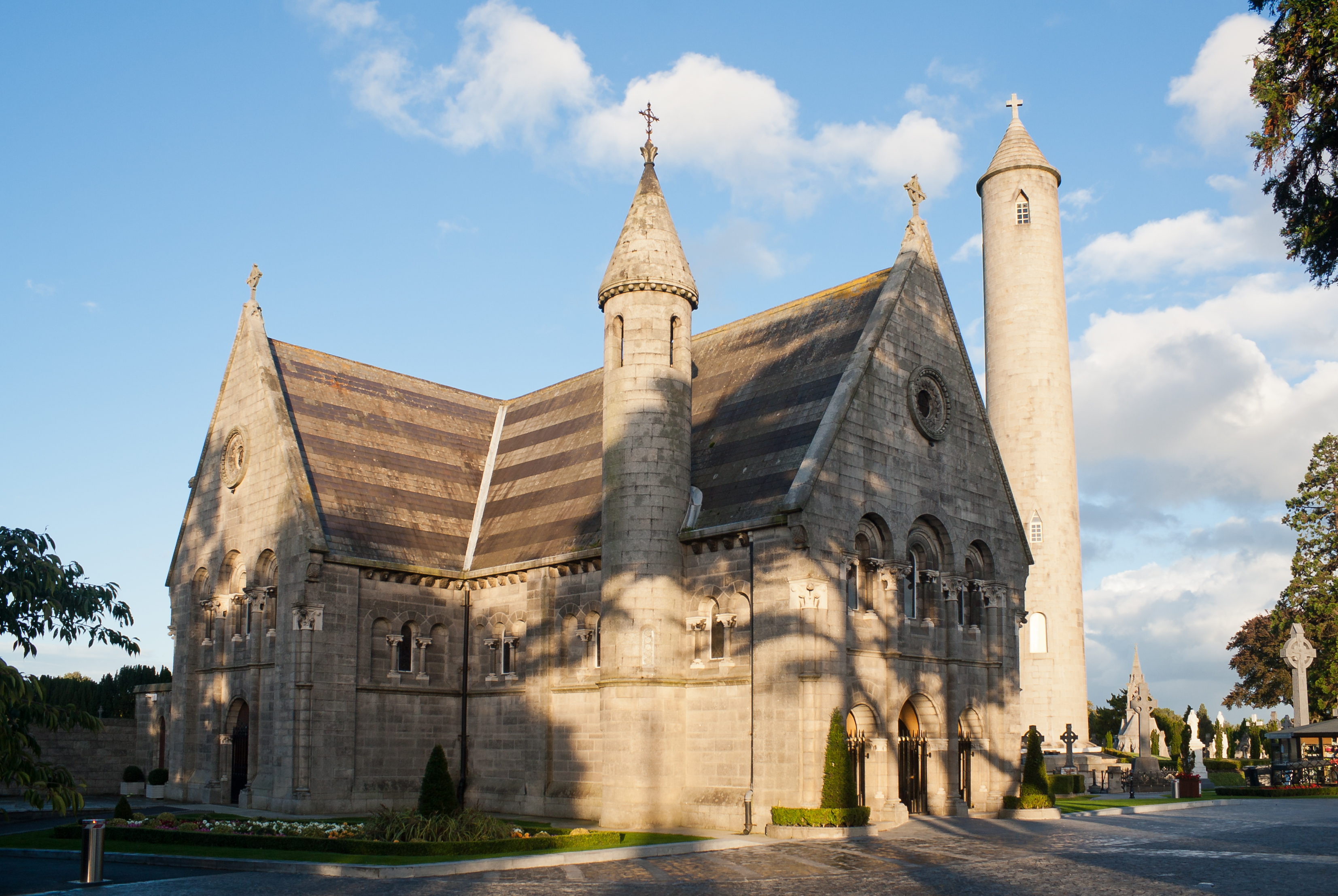 North-west view of the chapel, designed by James Joseph McCarthy and finished in 1878.