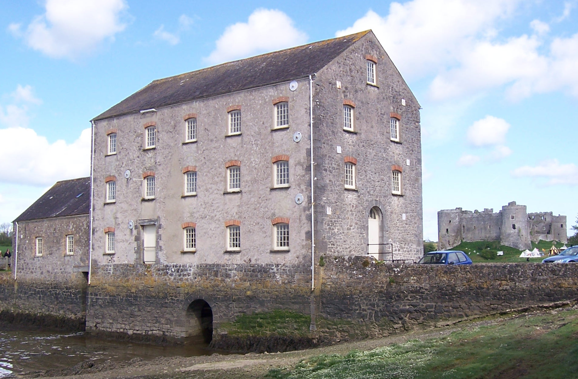 The tide mill at Carew Castle, Pembrokeshire, Wales