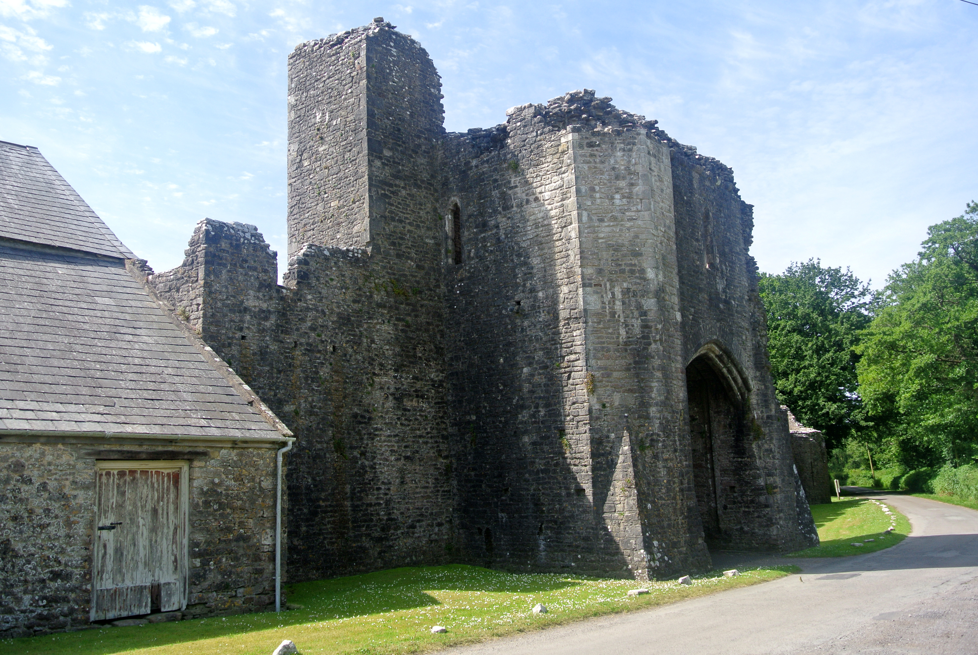Ewenny Priory exterior, southern Wales.