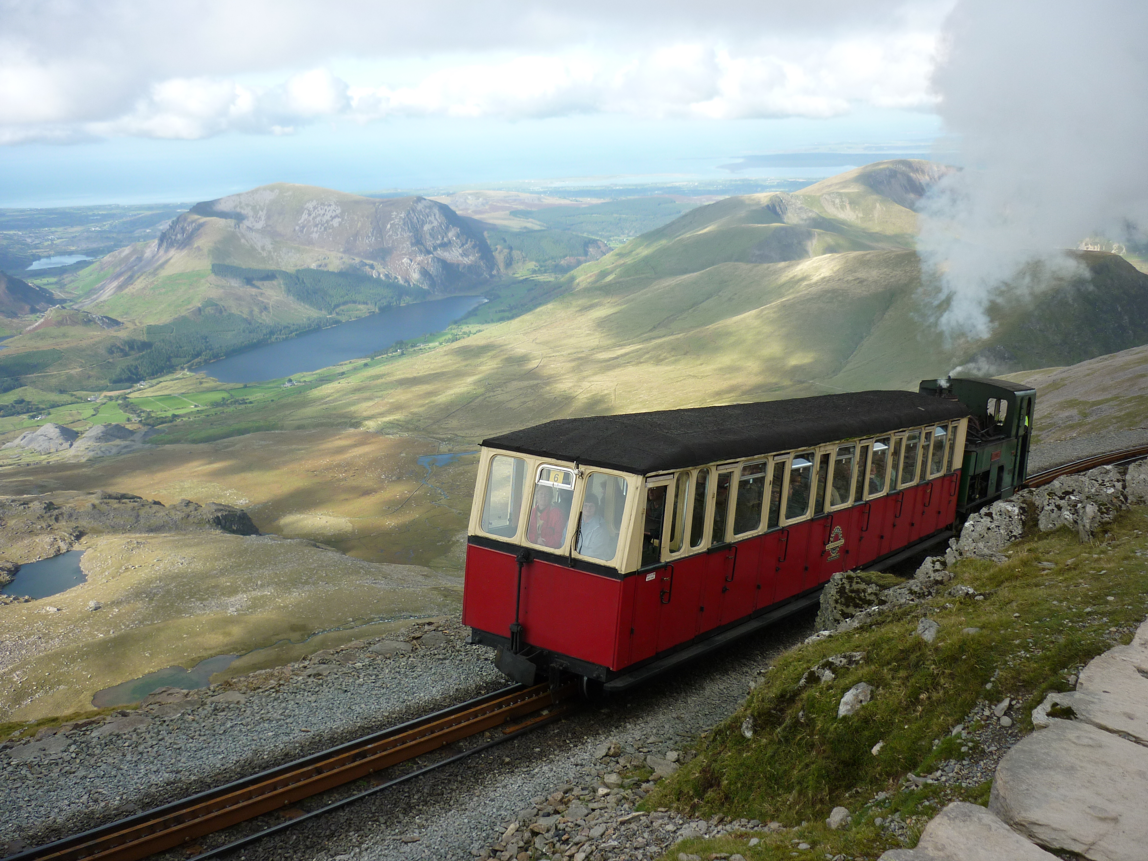 Snowdon Mountain Railway - approaching the summit