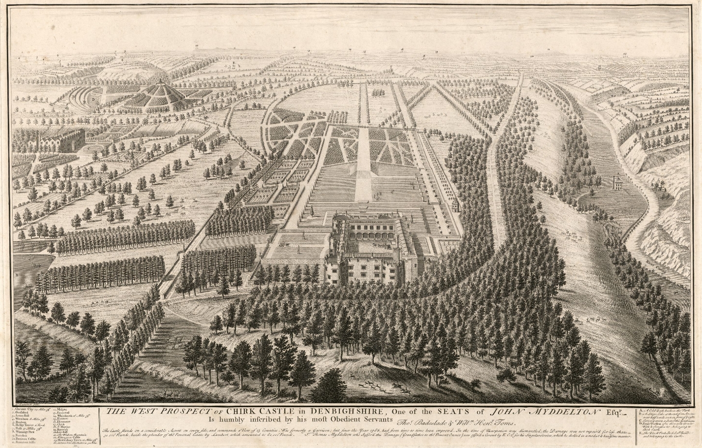 Panoramic view of Castle grounds and surrounding area.