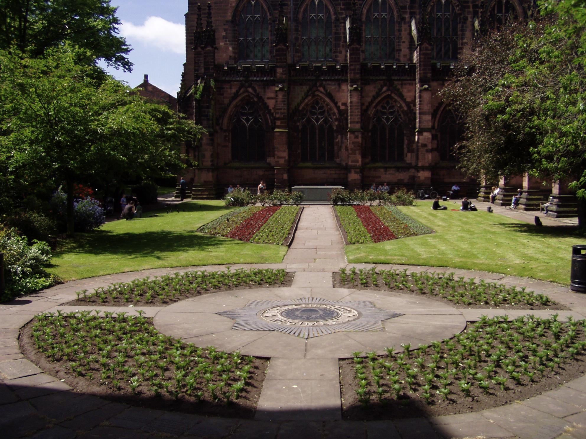 World War I and World War II memorial to the Cheshire Regiment at Chester Cathedral.
