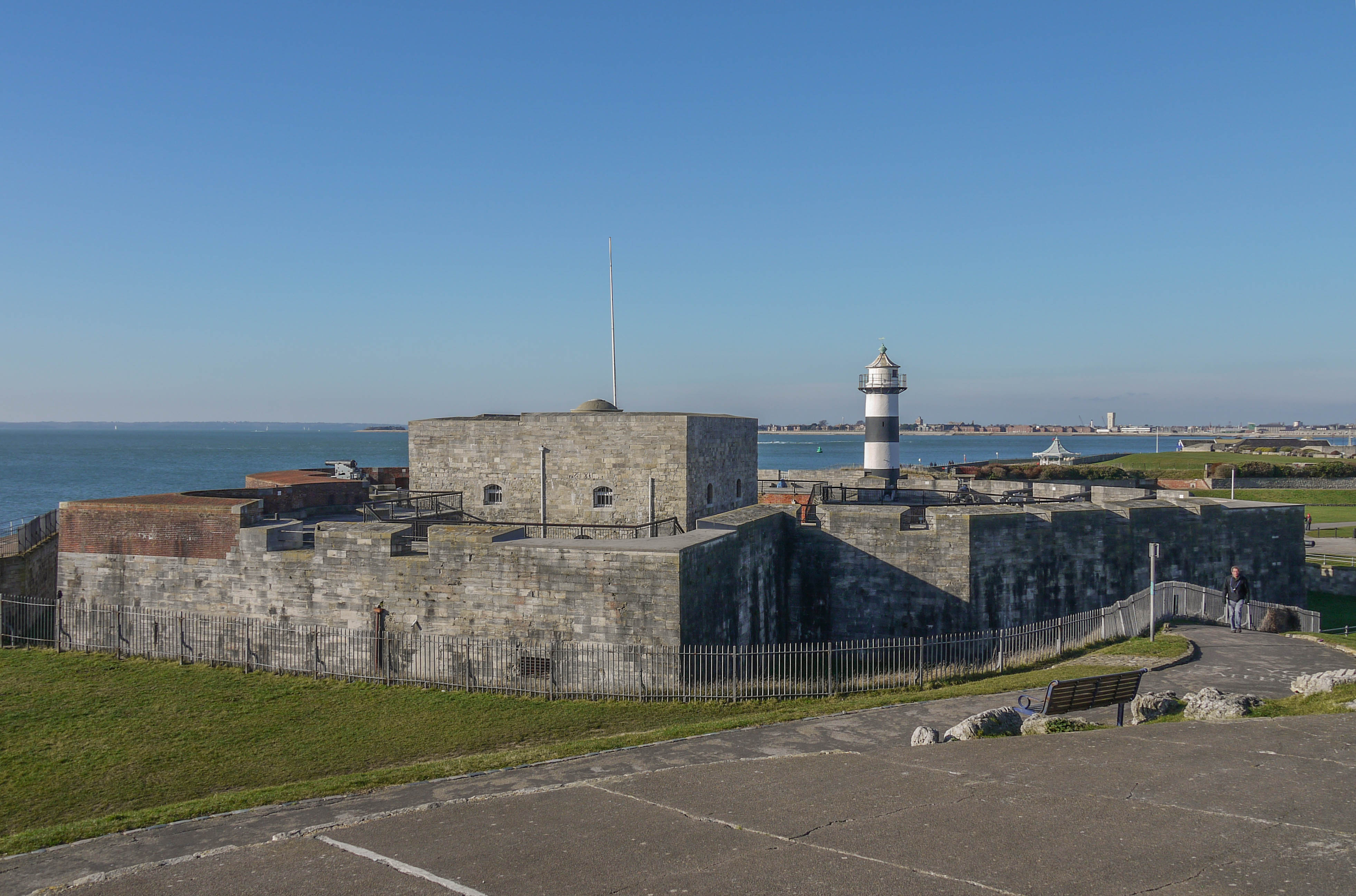 Photo of southsea castle taken while standing on the eastern of the wing bastions