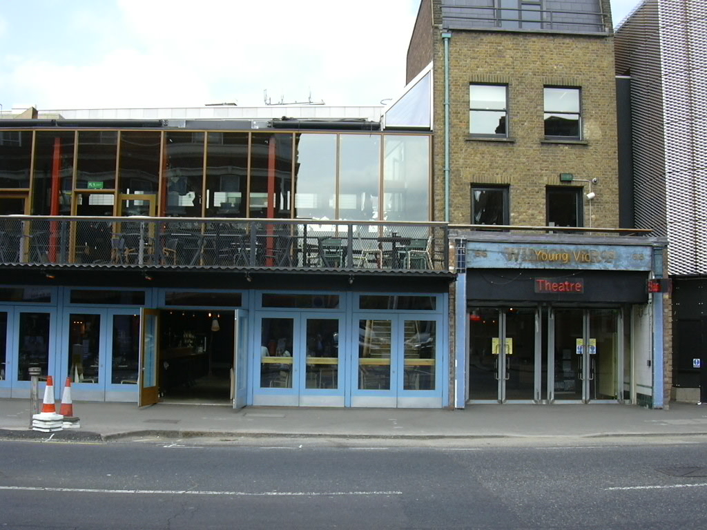 Photo of the Young Vic theatre in London taken by myself in April 2007. I hereby release it into the public domain.