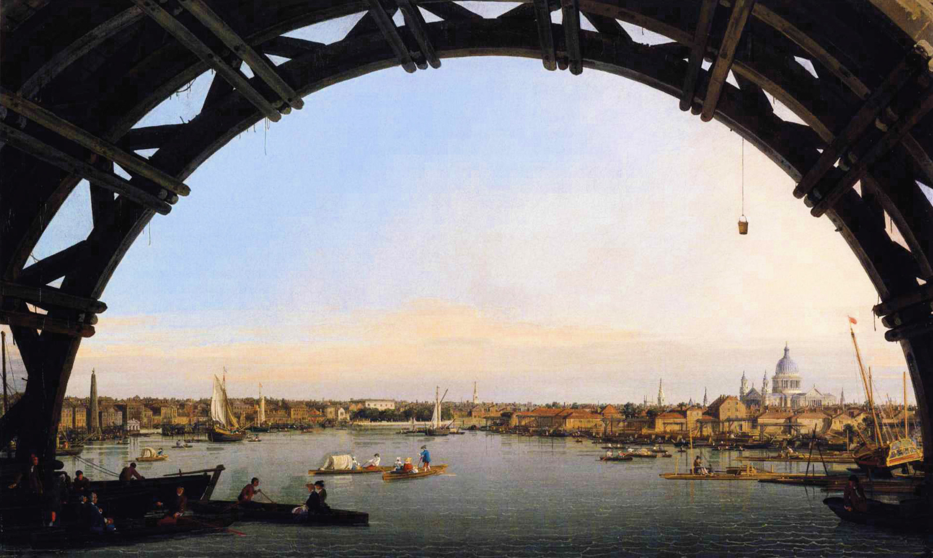 Canaletto - The City Seen Through an Arch of Westminster Bridge.JPG