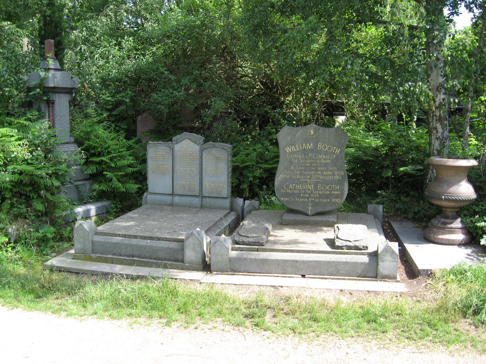 Photographs of Salvation Army graves taken at Abney Park Cemetery