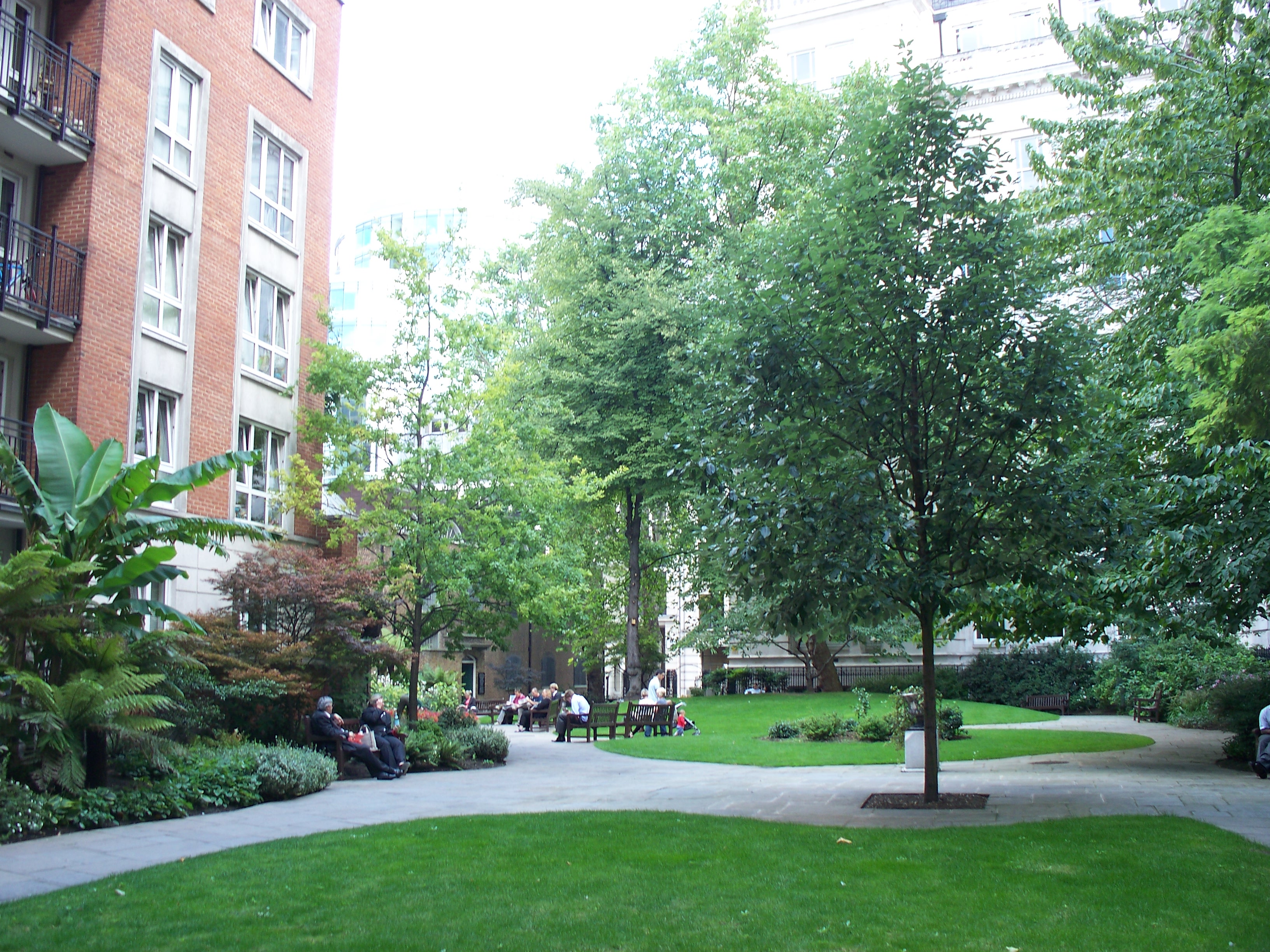 Postman's Park, London. Photograph taken in a public location in the UK of a structure on permanent public display, and exempt from copyright under Section 62 of the Copyright Designs &amp; Patents Act 1988 ("it is not an infringement of copyright to film, photograph, broadcast or make a graphic image of a building, sculpture, models for buildings or work of artistic craftsmanship if that work is permanently situated in a public place or in premises open to the public")
