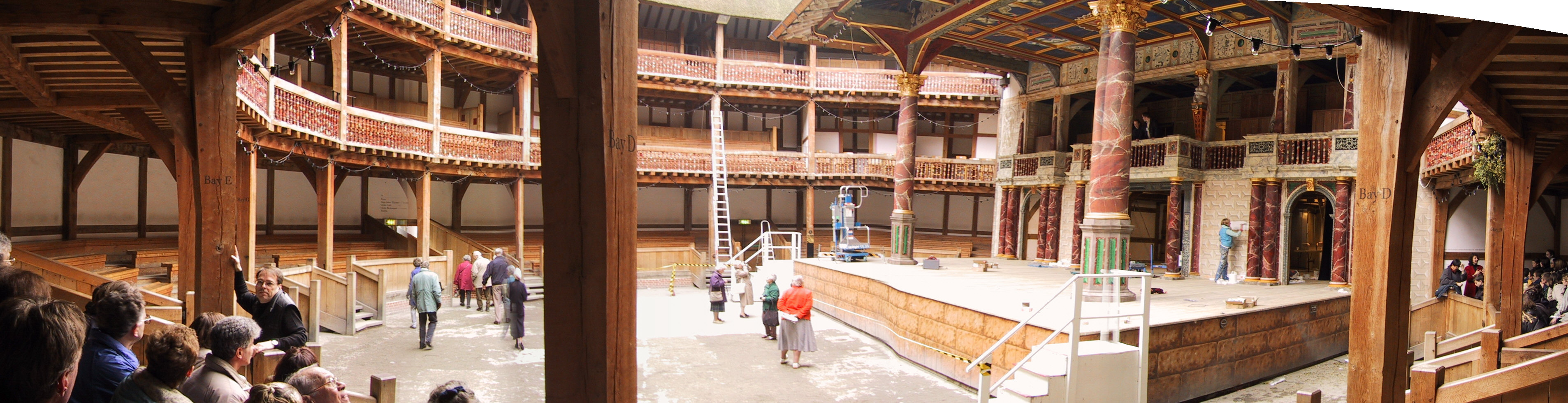Indoor Panorama from the Shakespeare's Globe Theater in London.