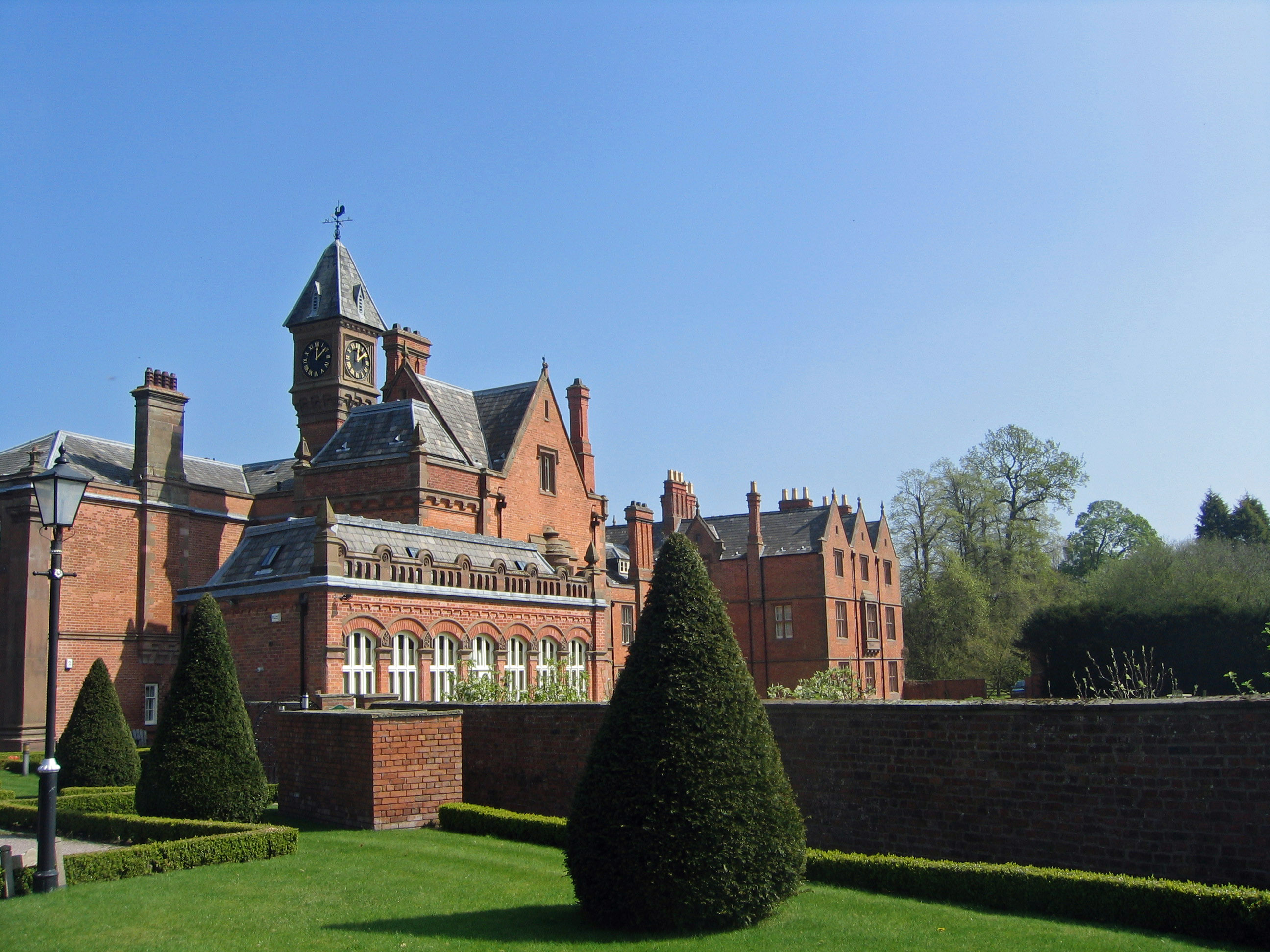 Photograph of Vale Royal Abbey showing the wing designed by John Douglas