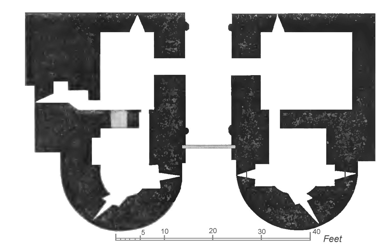 Plan of Rockingham Castle Barbican