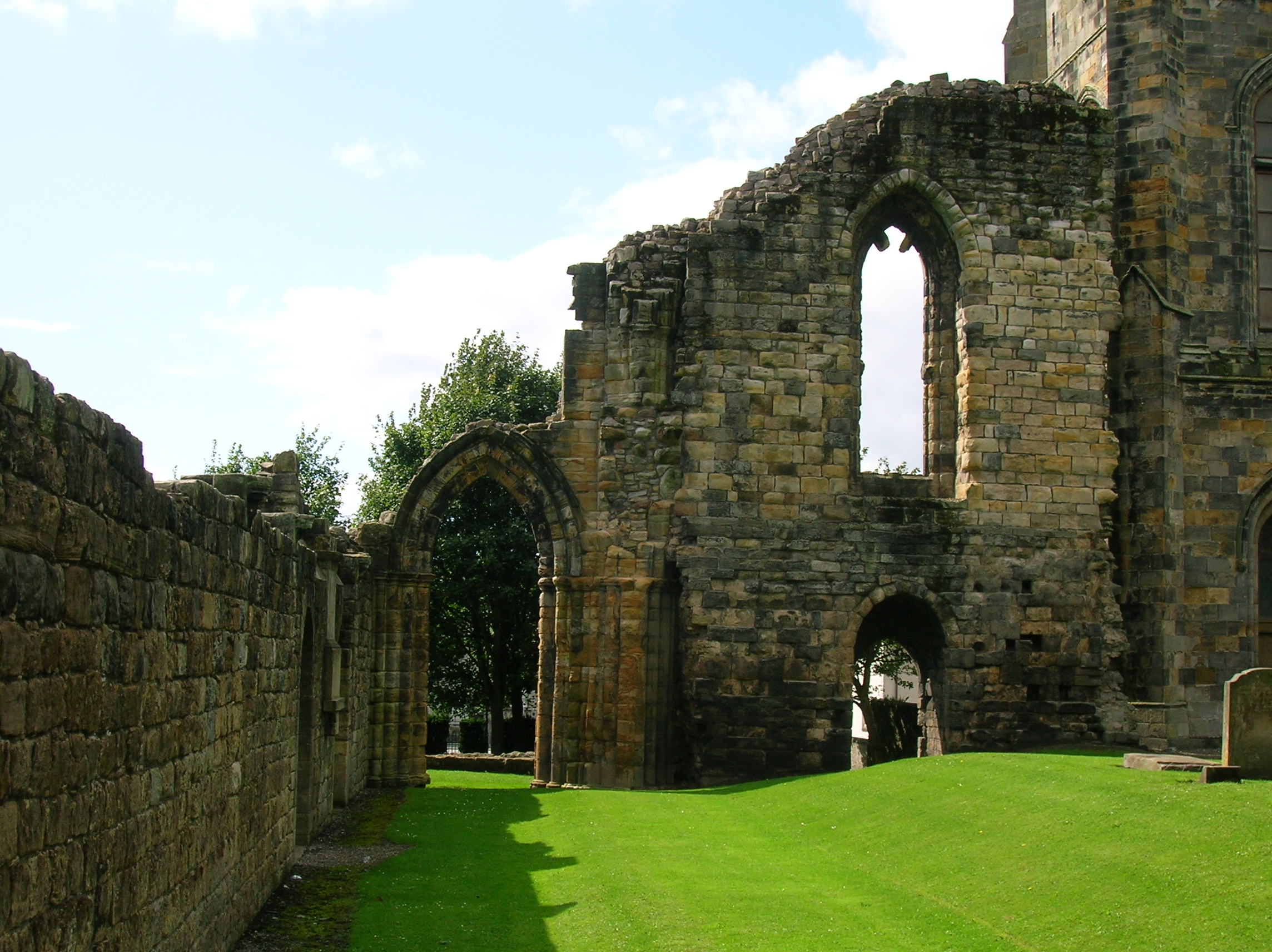 A view of the ruins of Kilwinning Abbey, North Ayrshire, Scotland