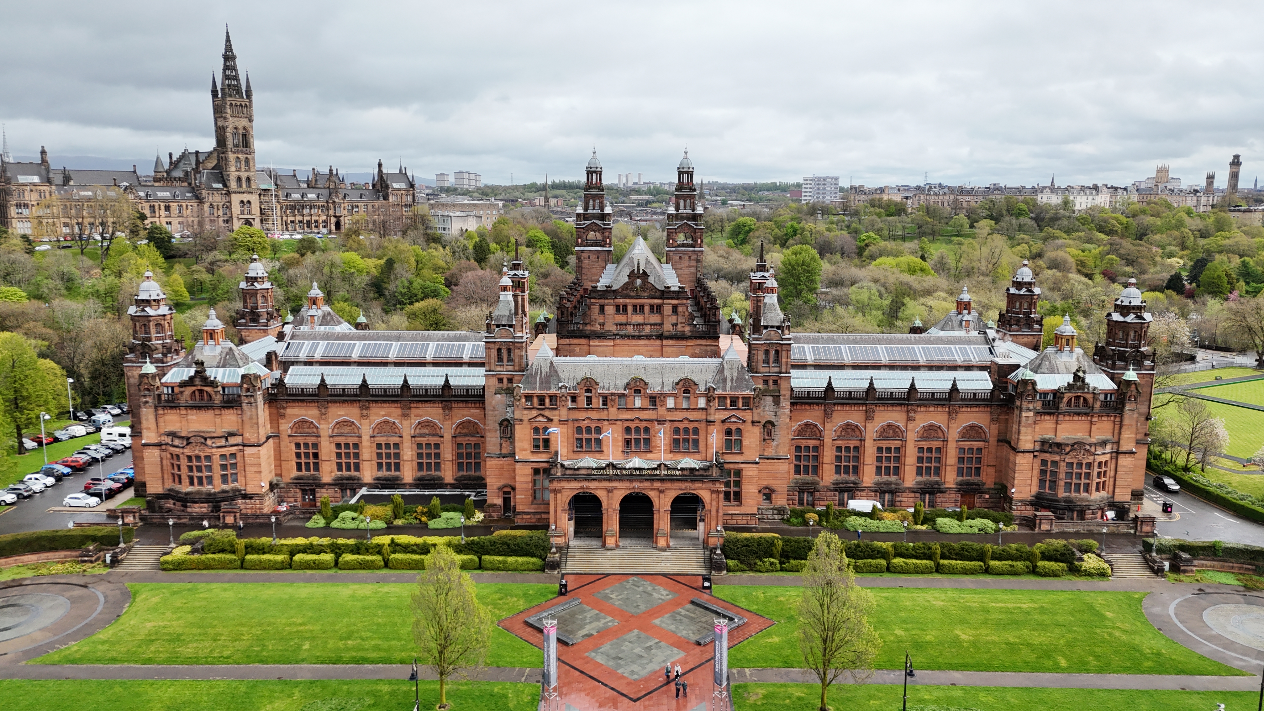 Kelvingrove Art Gallery and Museum aerial photograph