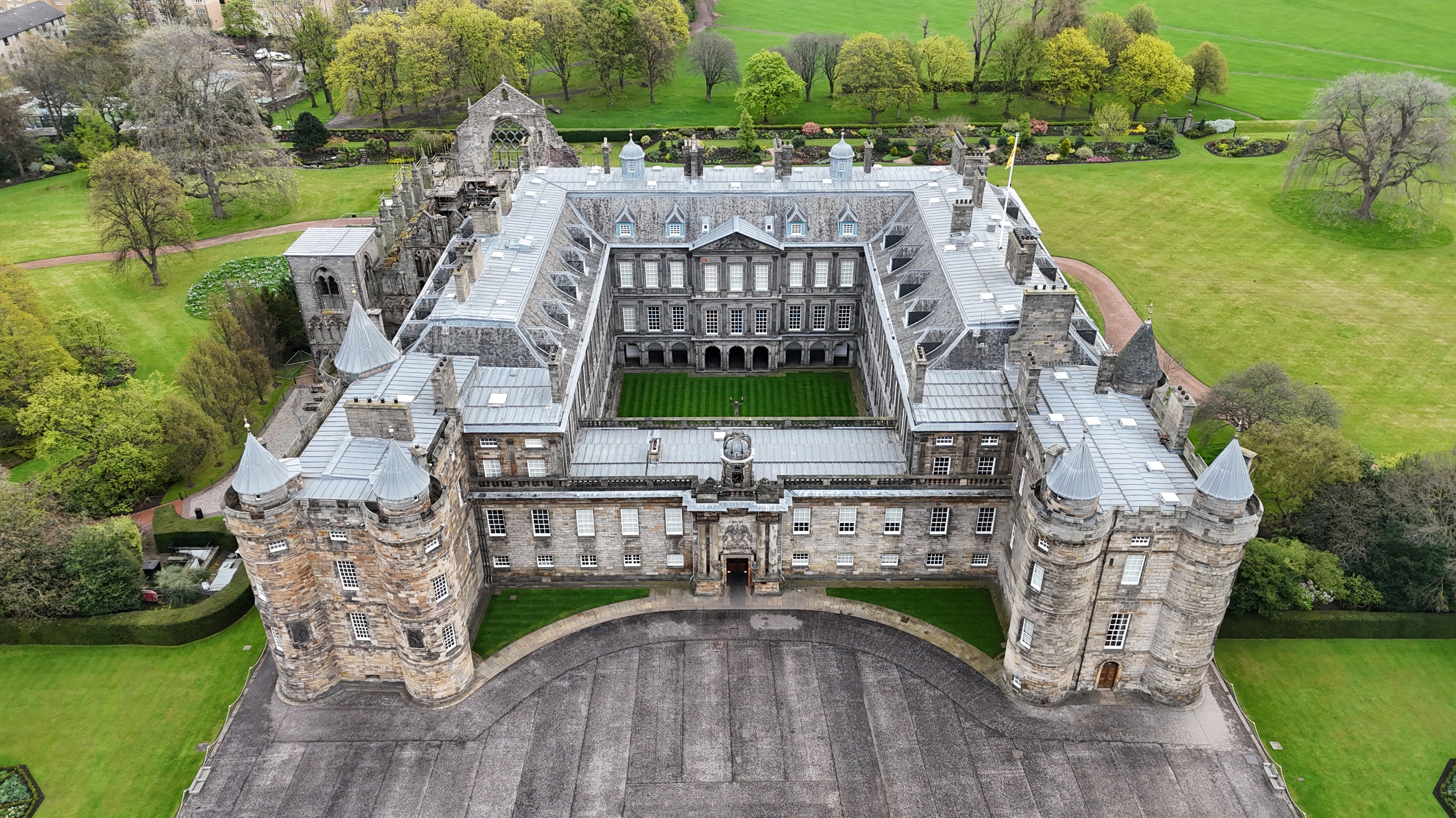 Holyrood Palace aerial photograph