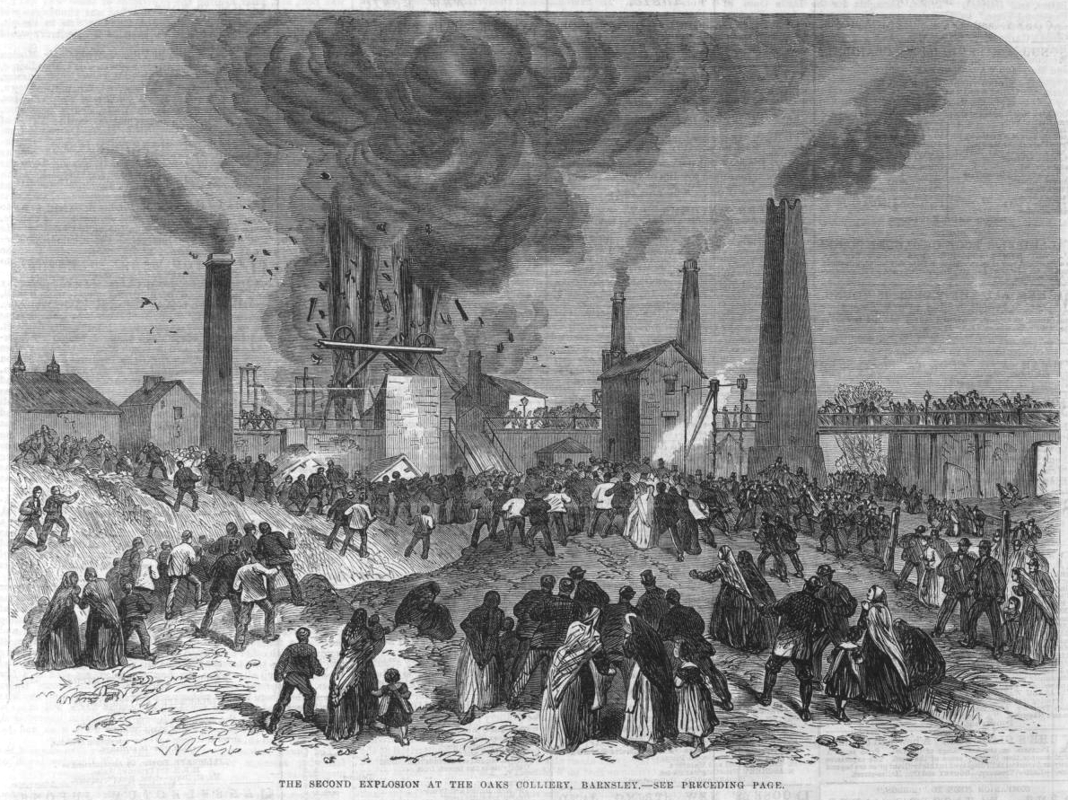 The Second Explosion at the Oaks Colliery, Barnsley. Illustration for The Illustrated London News, 22 December 1866.
Read the ILN

and here