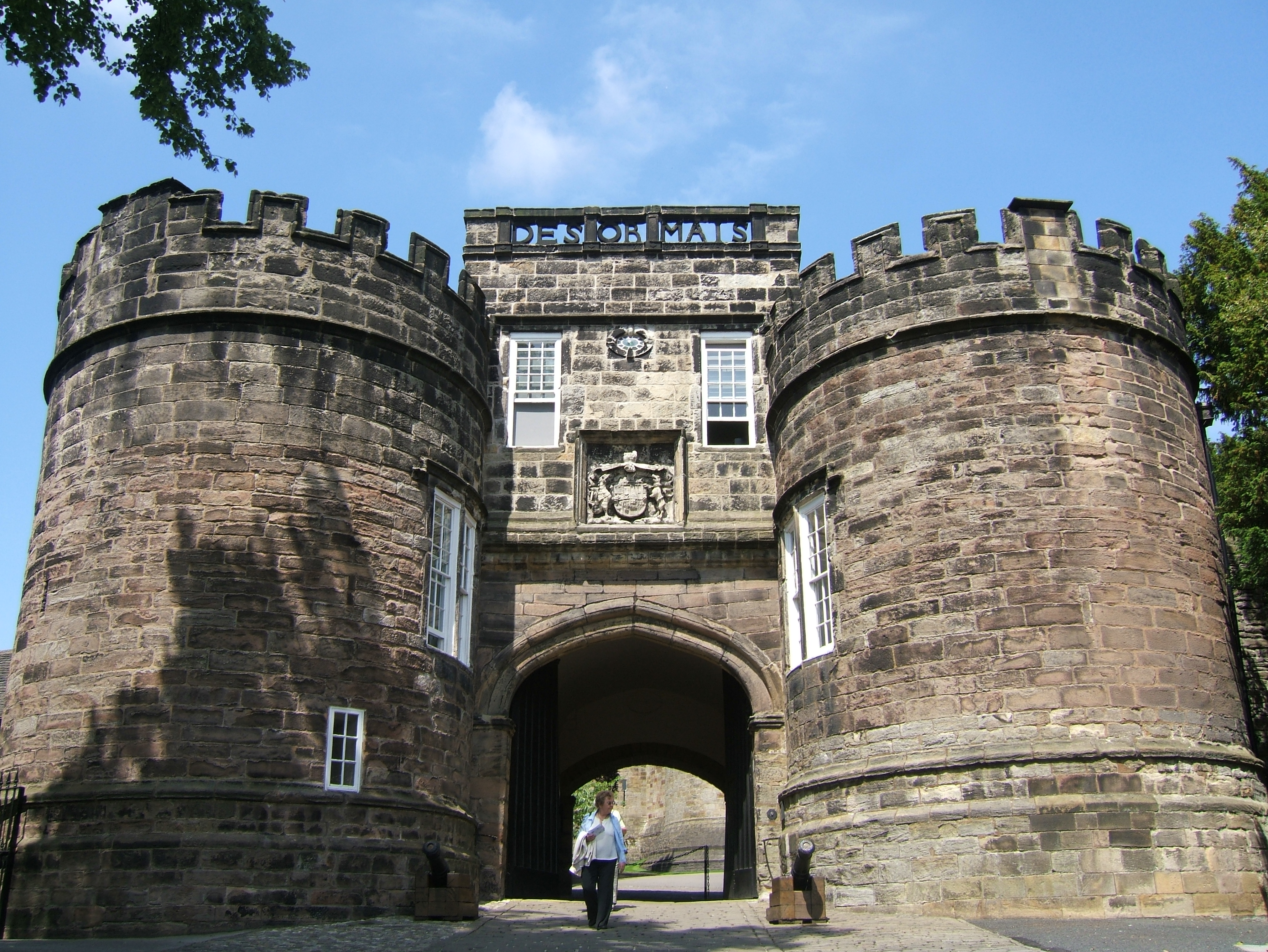 The main gate of Skipton Castle