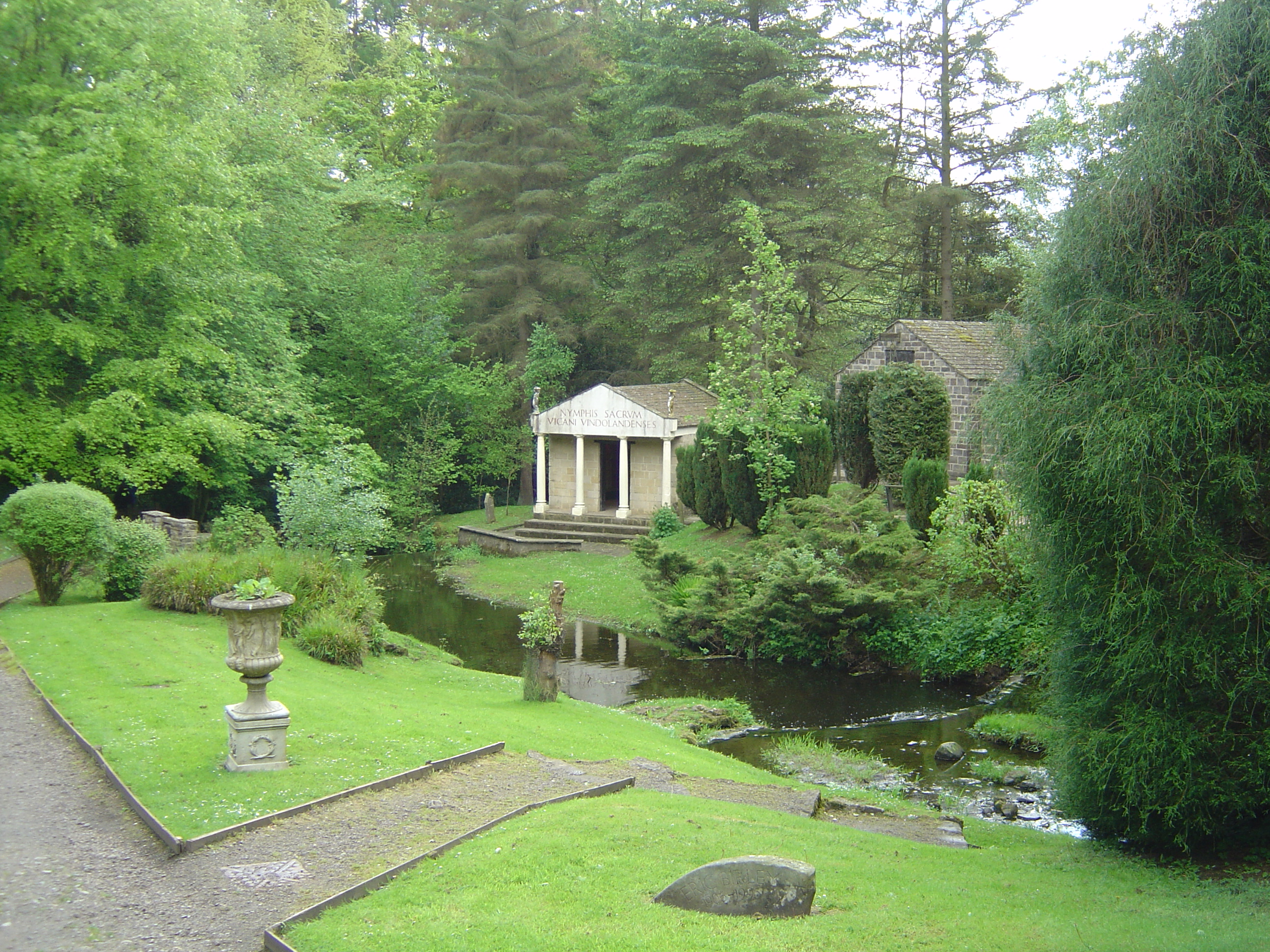 garden at Vindolanda museum, Northumberland