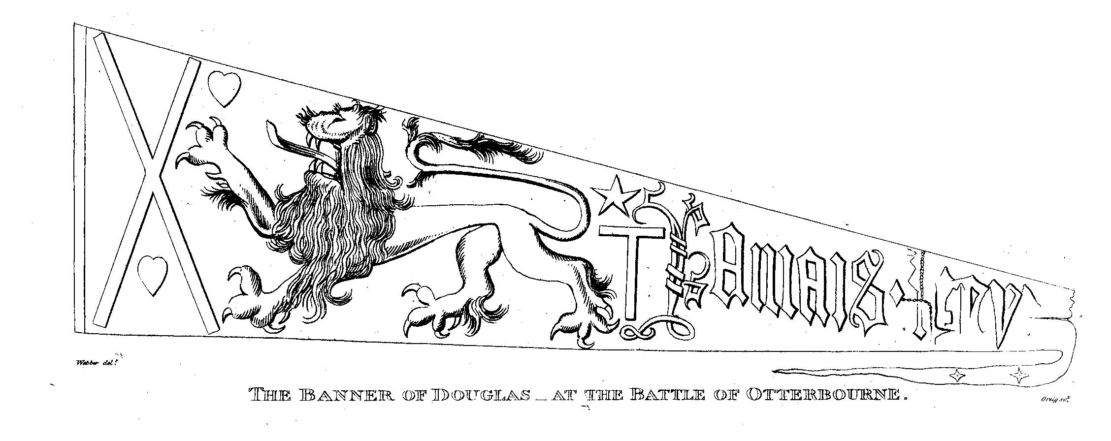 The pennon of James Douglas, Earl of Douglas as flown at the Battle of Otterburn