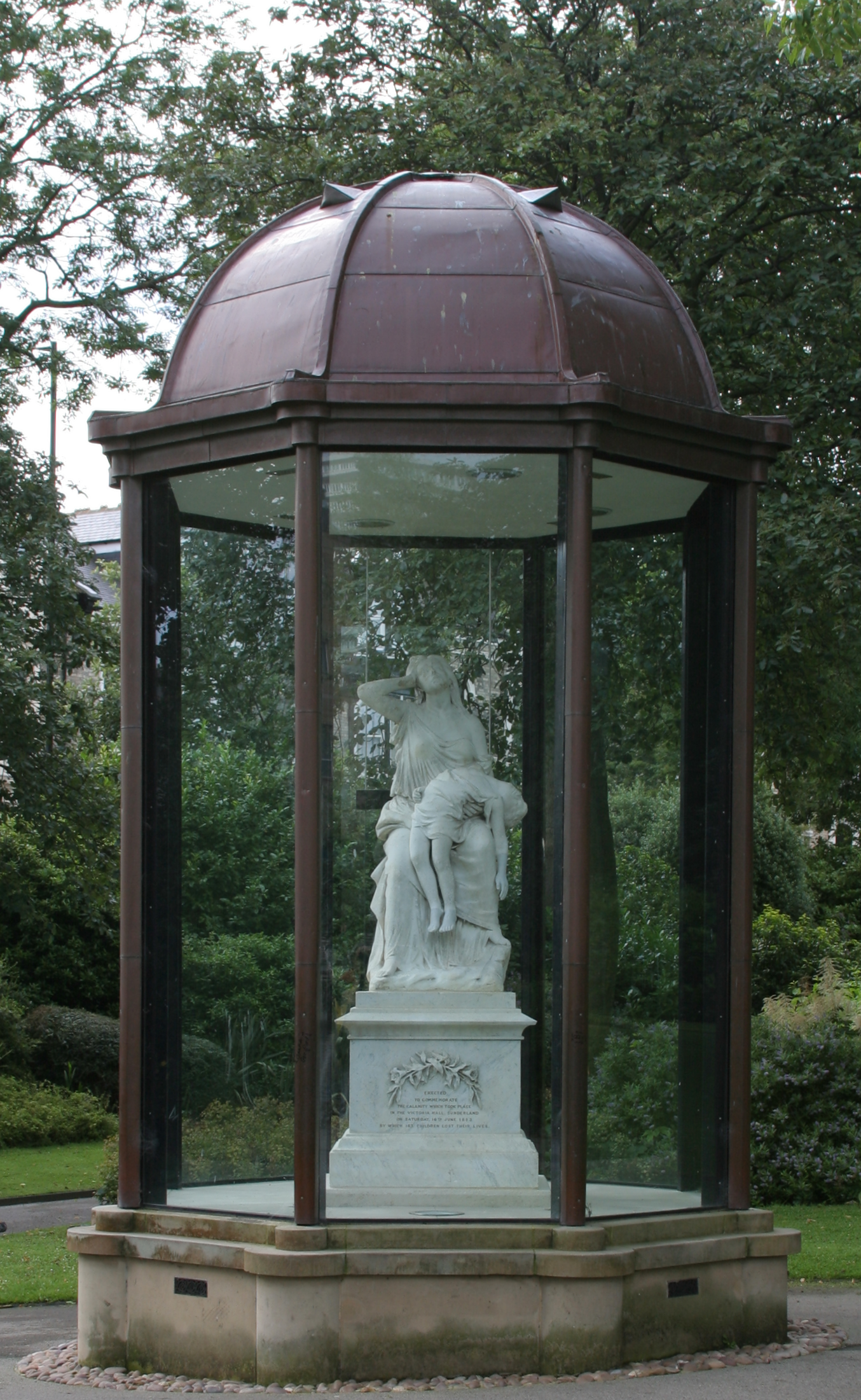The memorial to the Victims of the Victoria Hall Disaster, Sunderland, UK, 1883