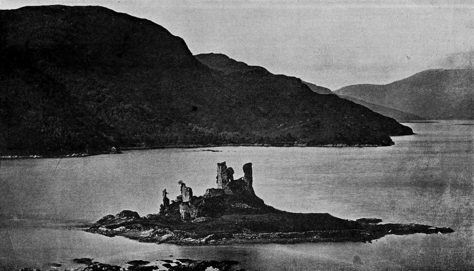 A photo of ruinous Eilean Donan Castle, taken sometime before 1911.