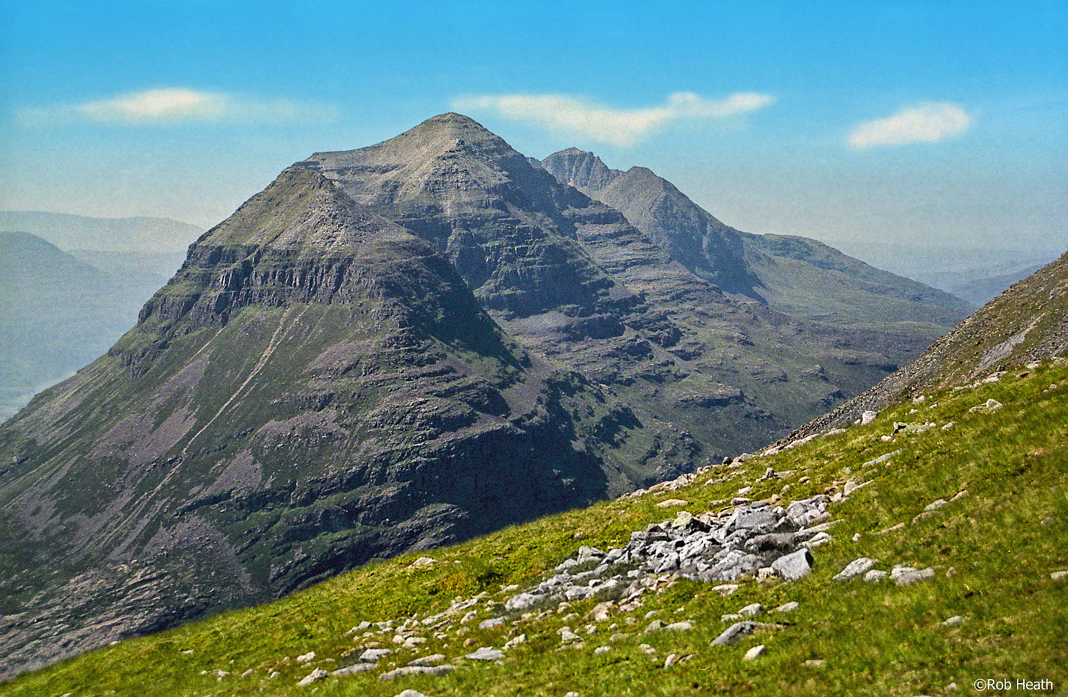 Liathach, the "grey one", is one of the big mountains in Torridon, Wester Ross.

From a negative.