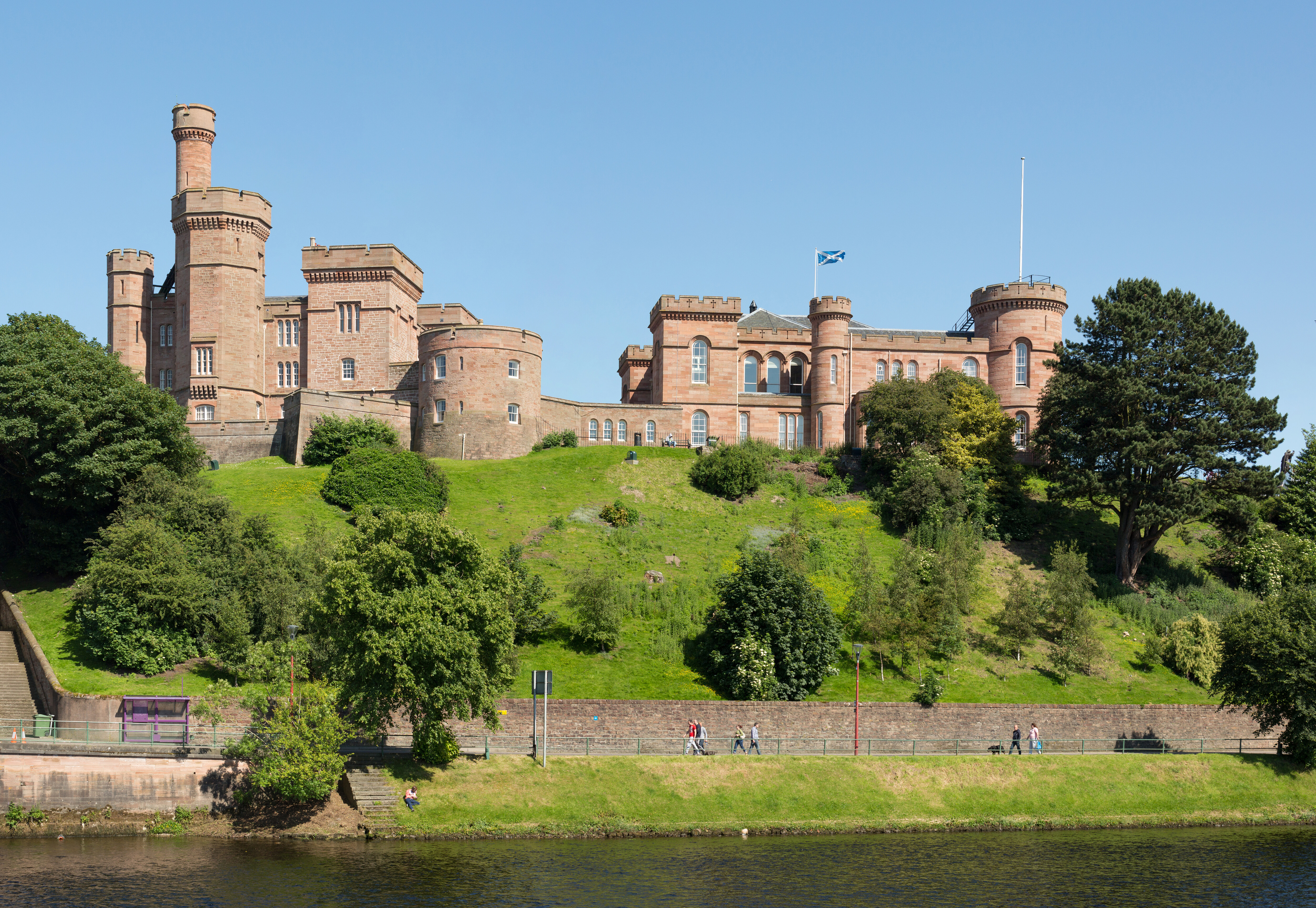 Inverness Castle as viewed from the west across the River Ness.