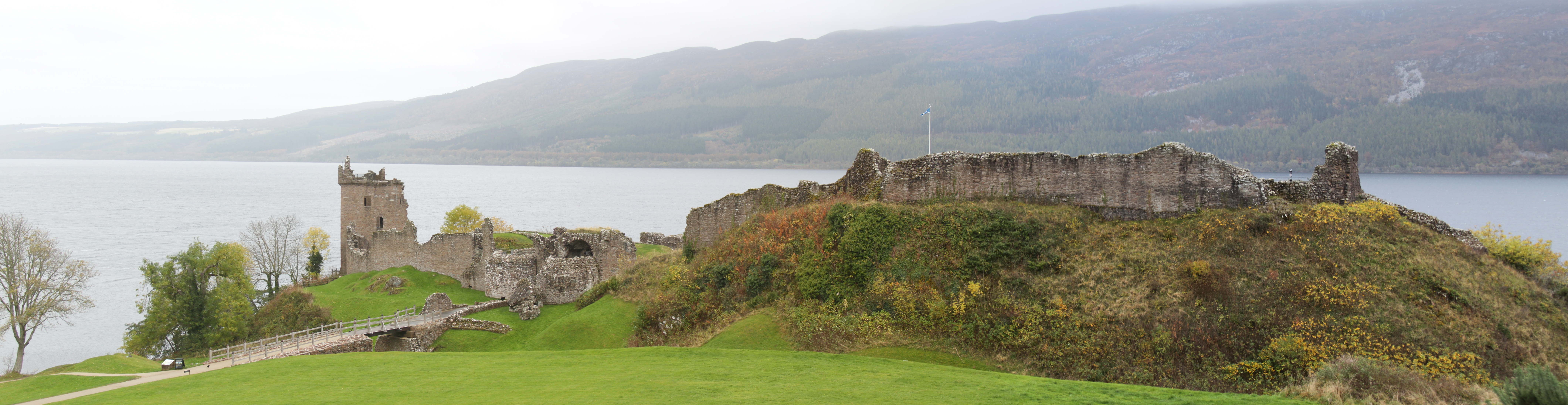Panorama of the Urquhart Castle.