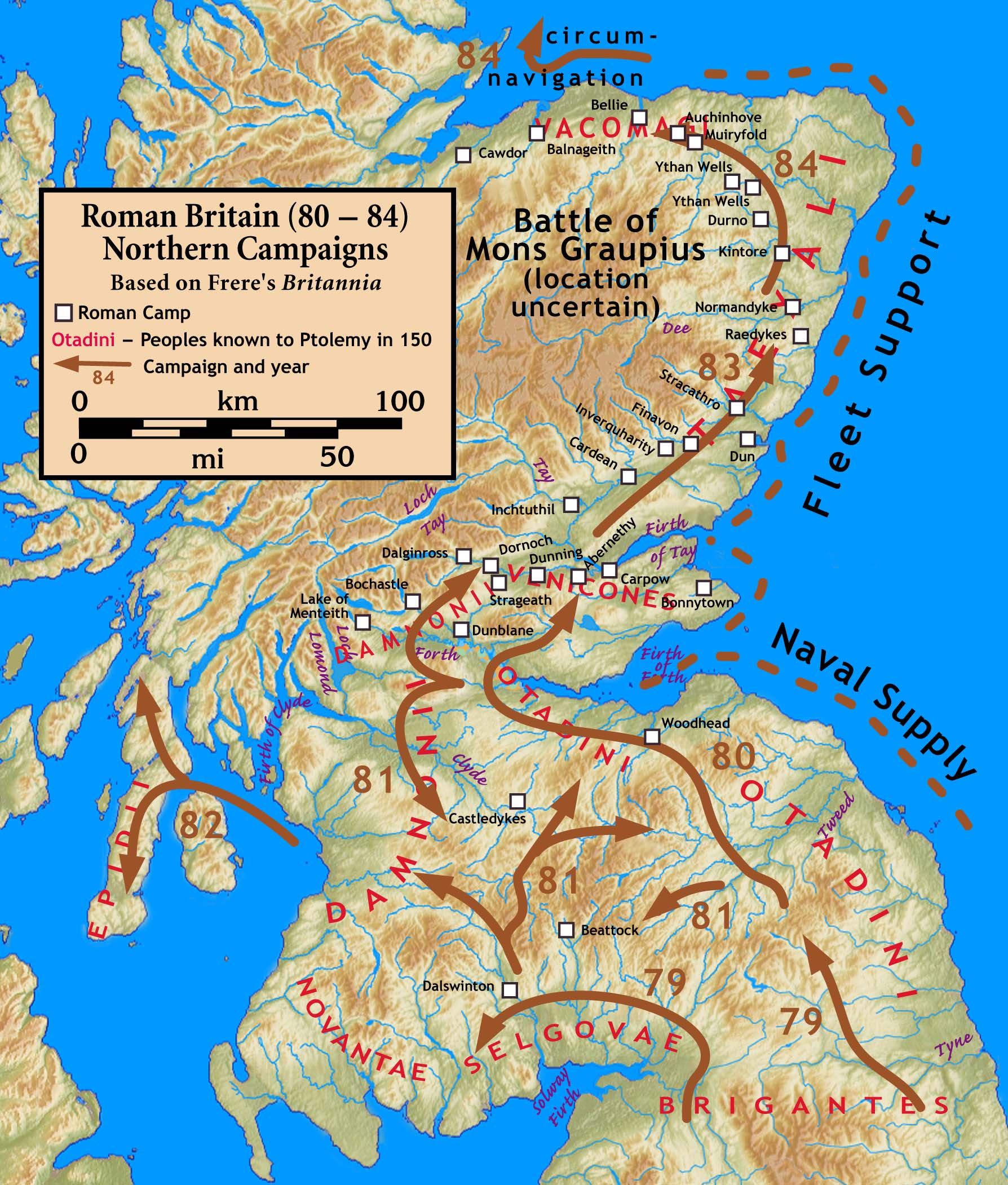 Northern British Campaigns of Agricola, 80 – 84