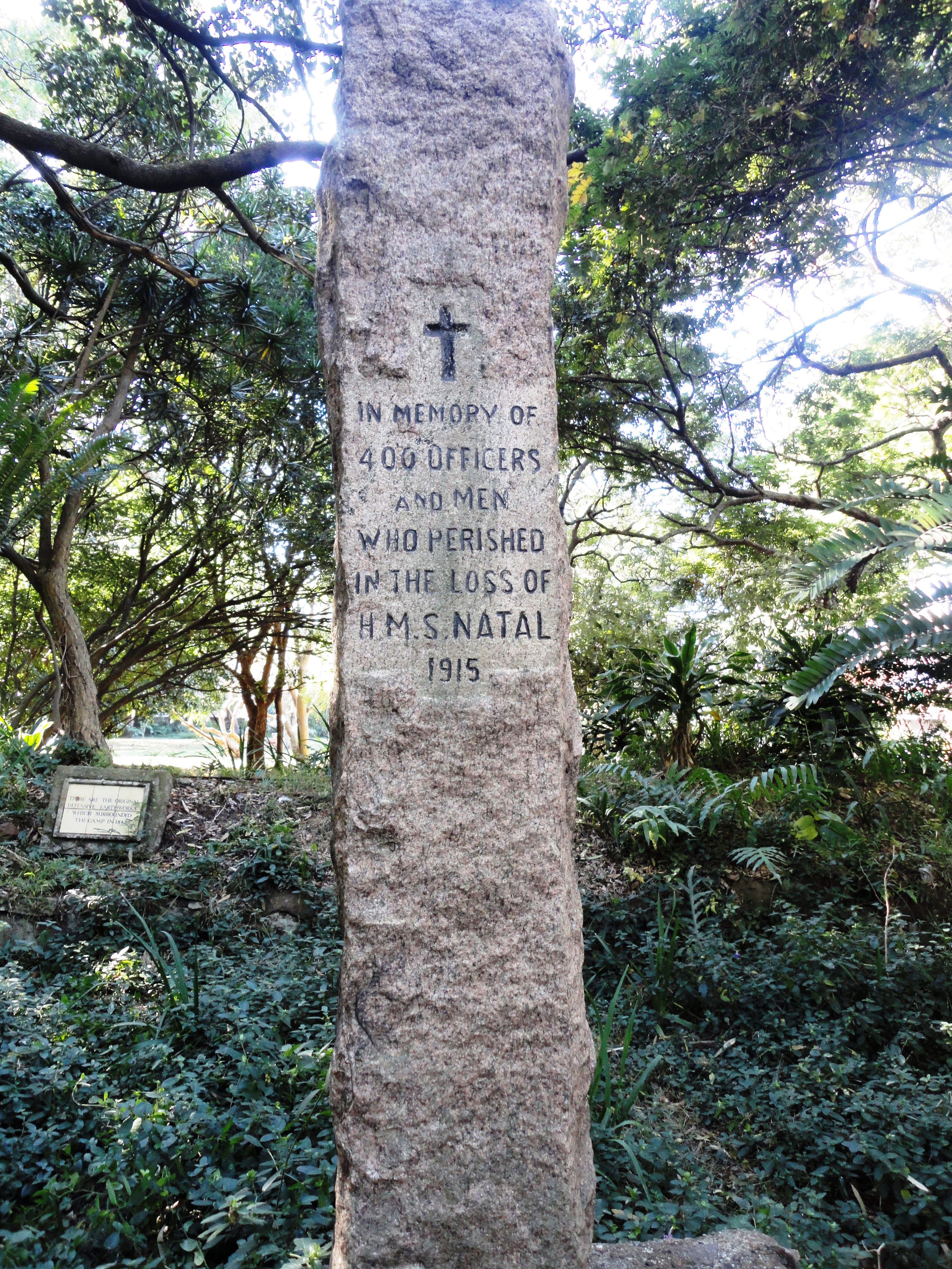 Memorial to 400 men and officers lost with HMS Natal in 1915, Old Fort, Durban