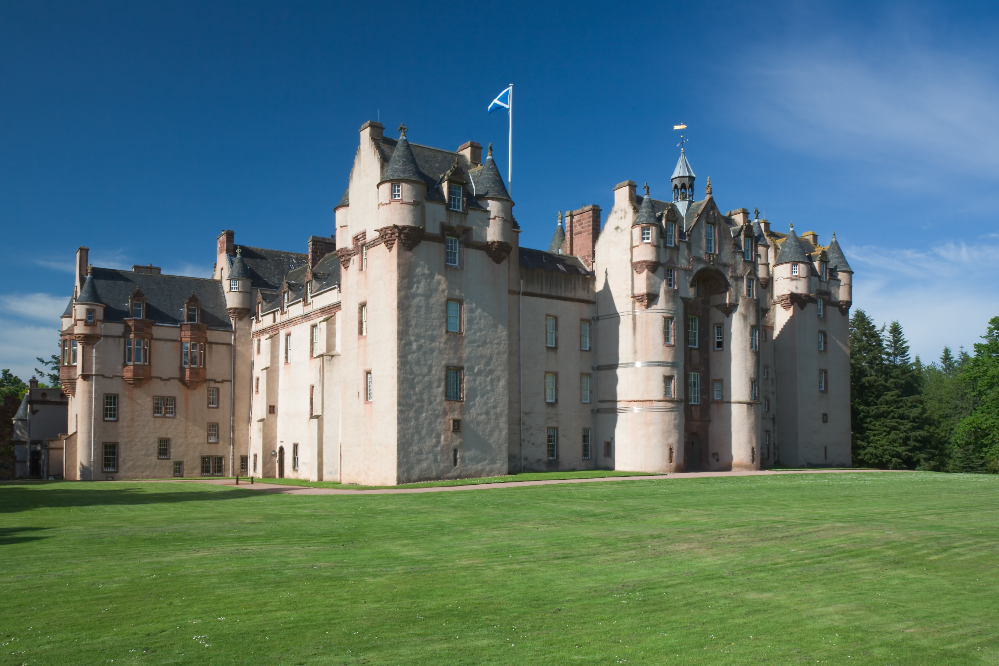 Fyvie Castle in the late afternoon, Aberdeenshire, Scotland