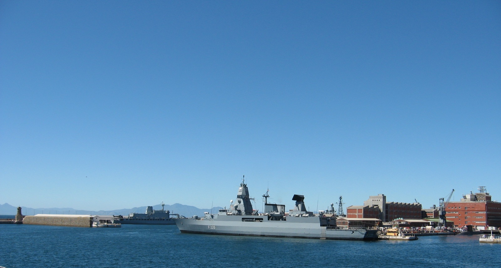 F220 Hamburg in Simon's Town for the South African Naval Festival 2008