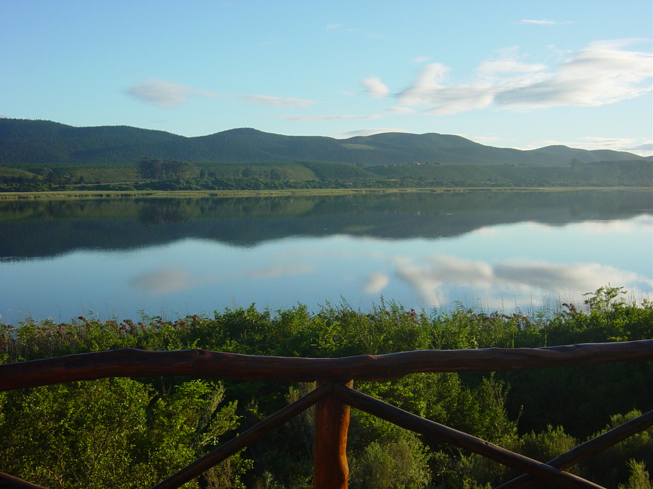 A tranquil scene at a lake on the Garden Route.
