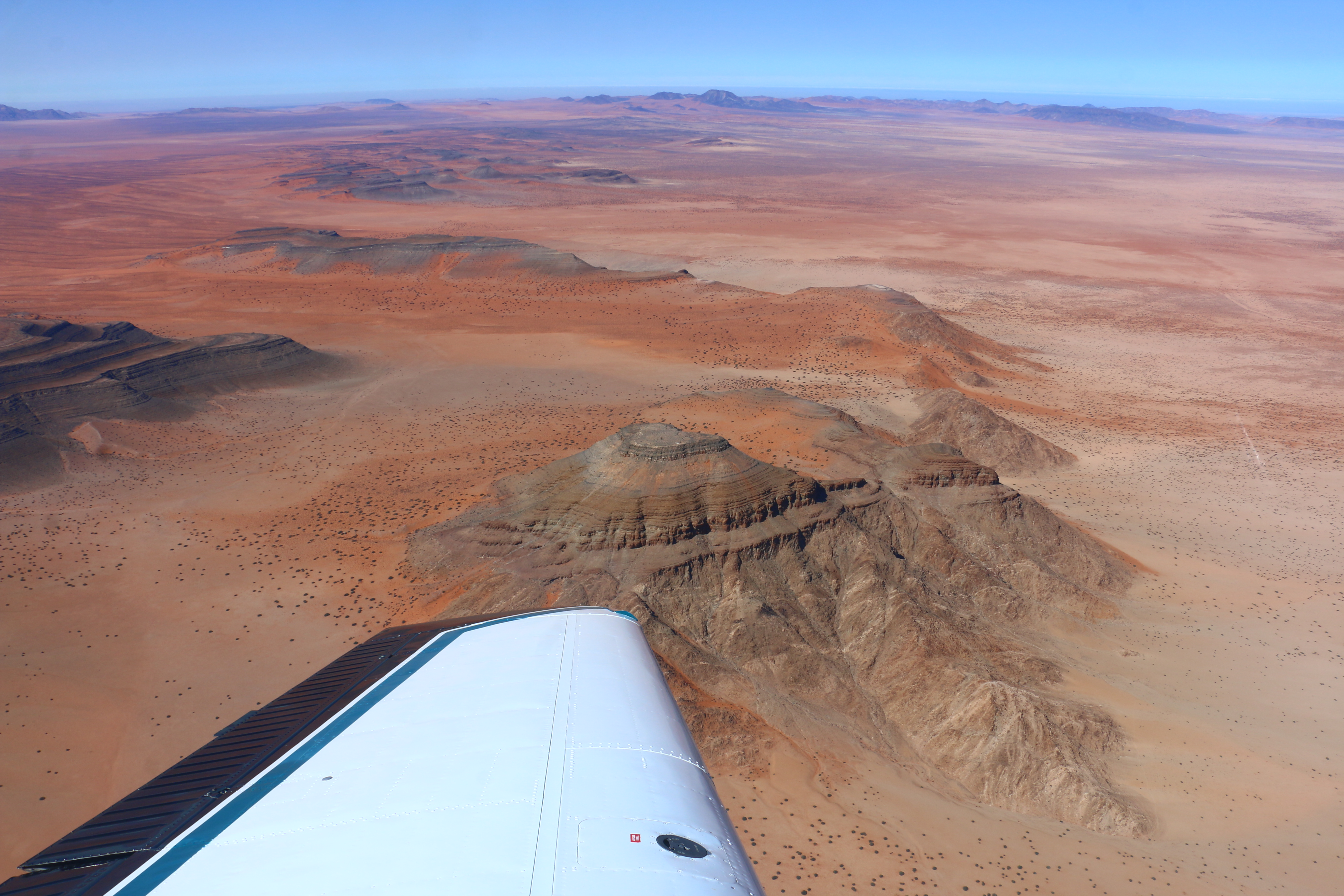 Luftaufnahme über dem Sperrgebiet. Flughöhe ca. 300m. Flugzeug Beechcraft Bonanza A36. Aufnahme vom November 2016.