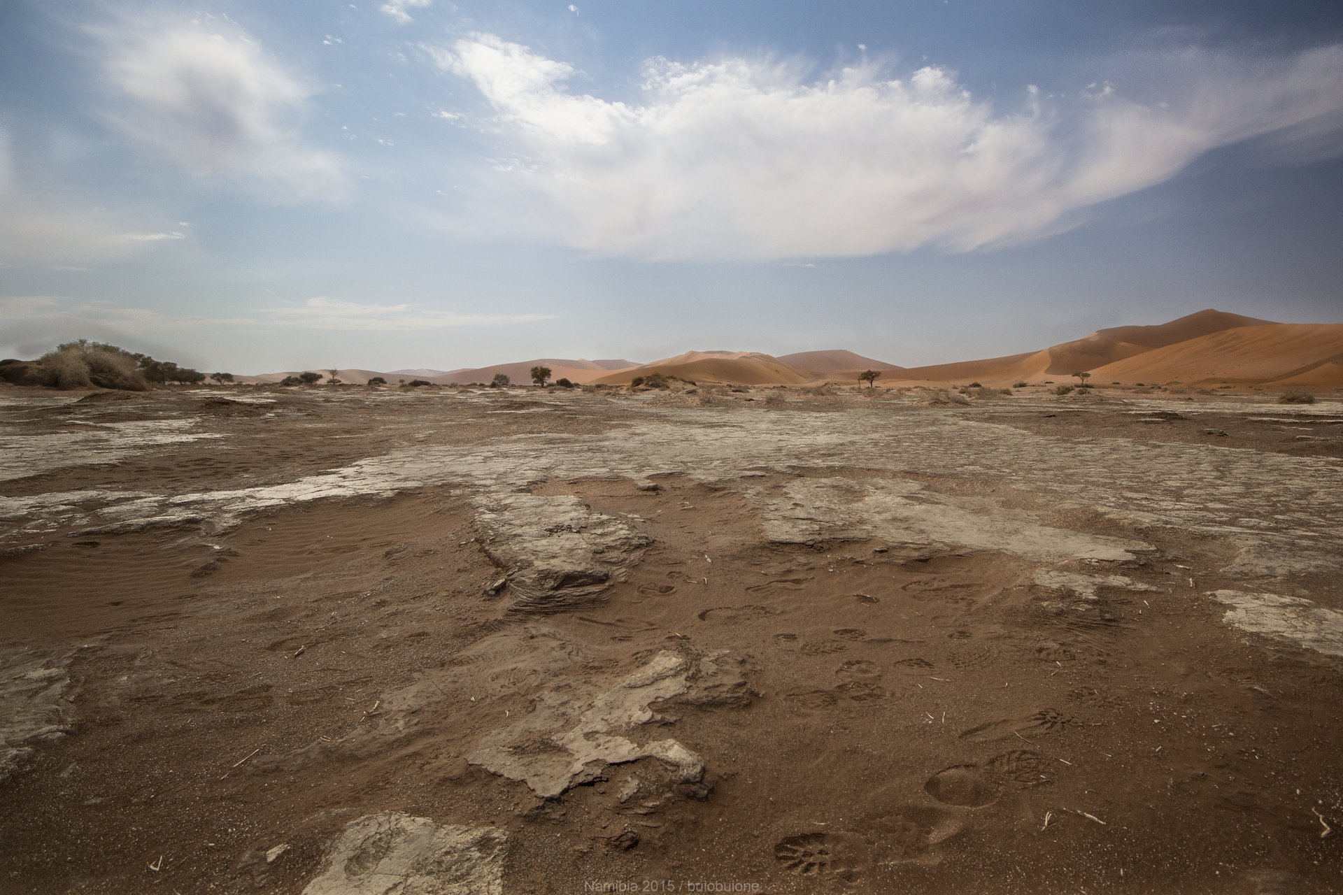 Road to Dead Vlei panorama (Namib-Naukluft National Park in the central Namib Desert)